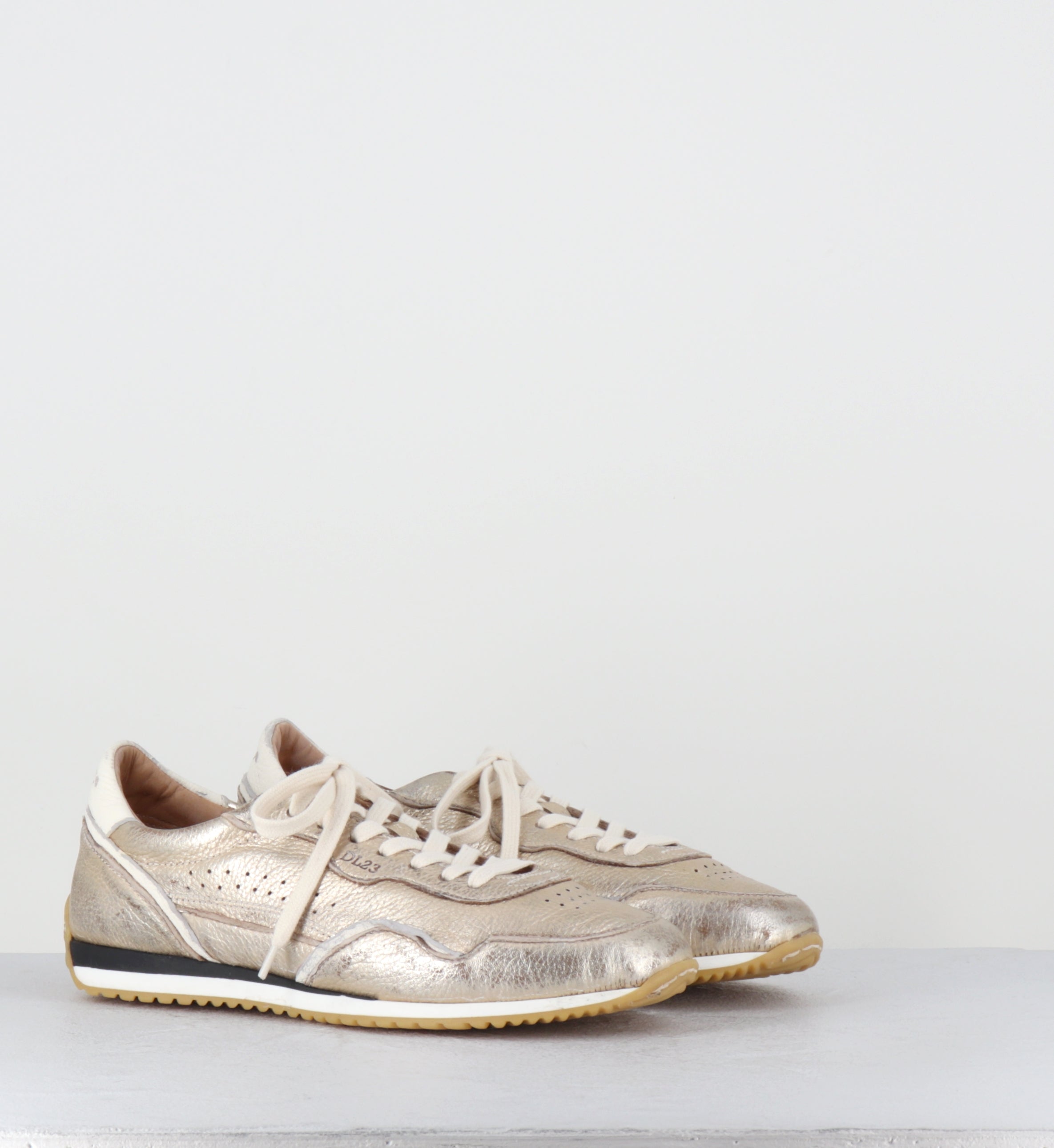 Sneakers en cuir doré - IB01H LAM PLATINO