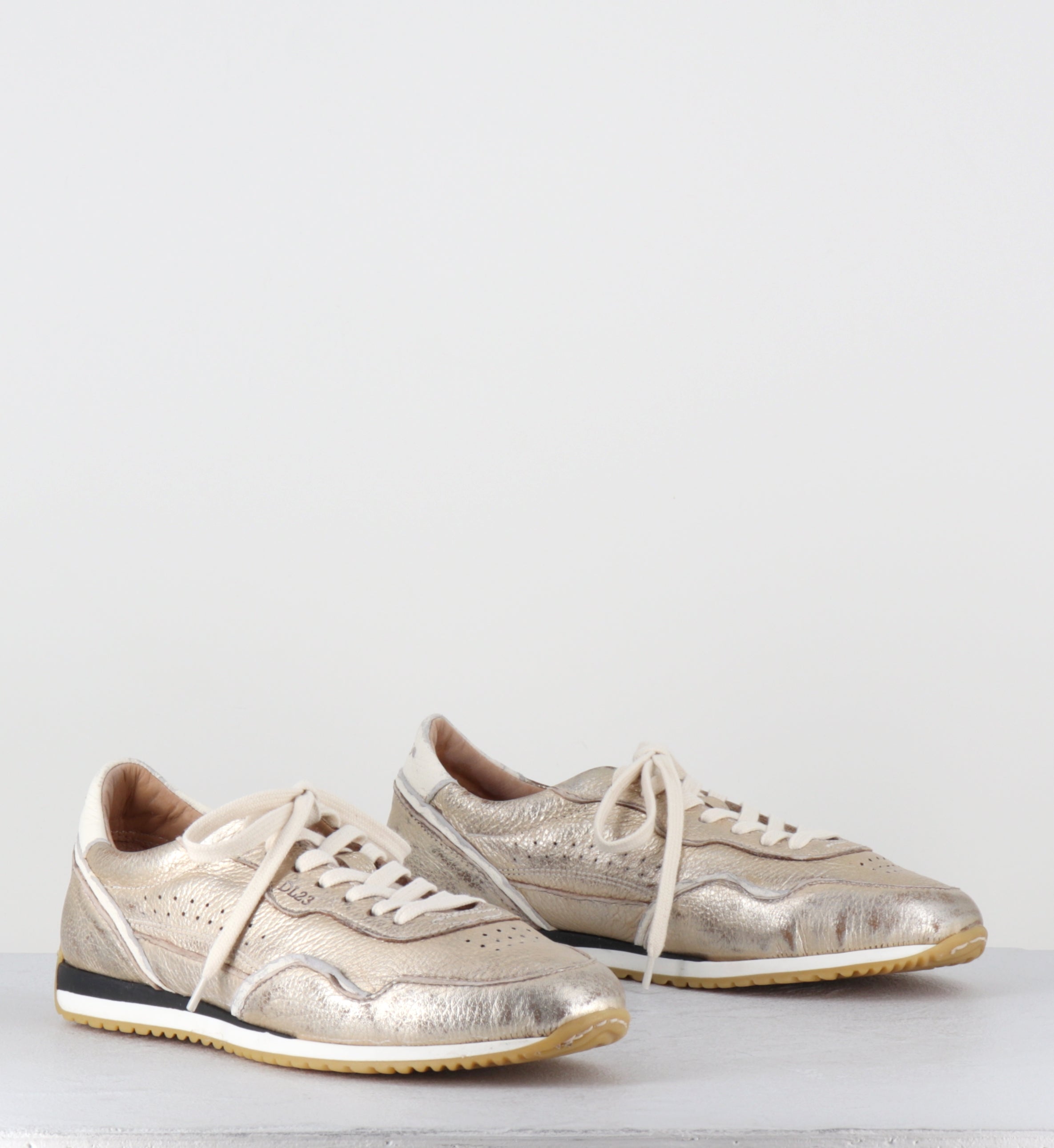 Sneakers en cuir doré - IB01H LAM PLATINO