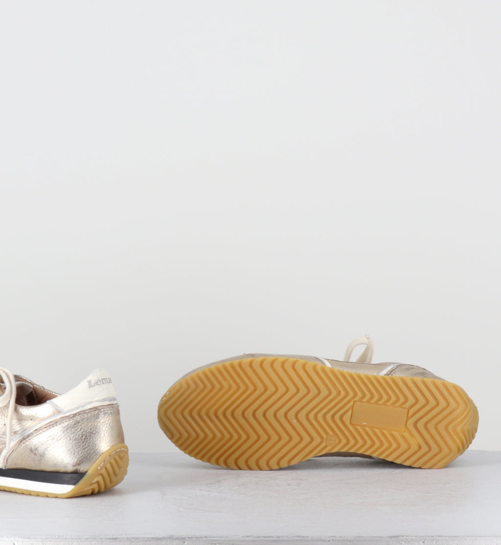 Sneakers en cuir doré - IB01H LAM PLATINO