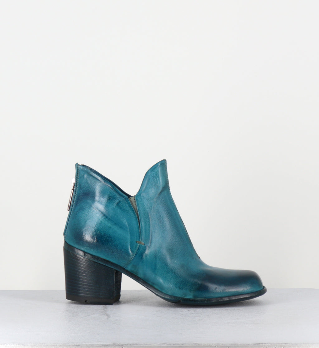 Boots en cuir bleu - O04A RANCH ZAFFIRO