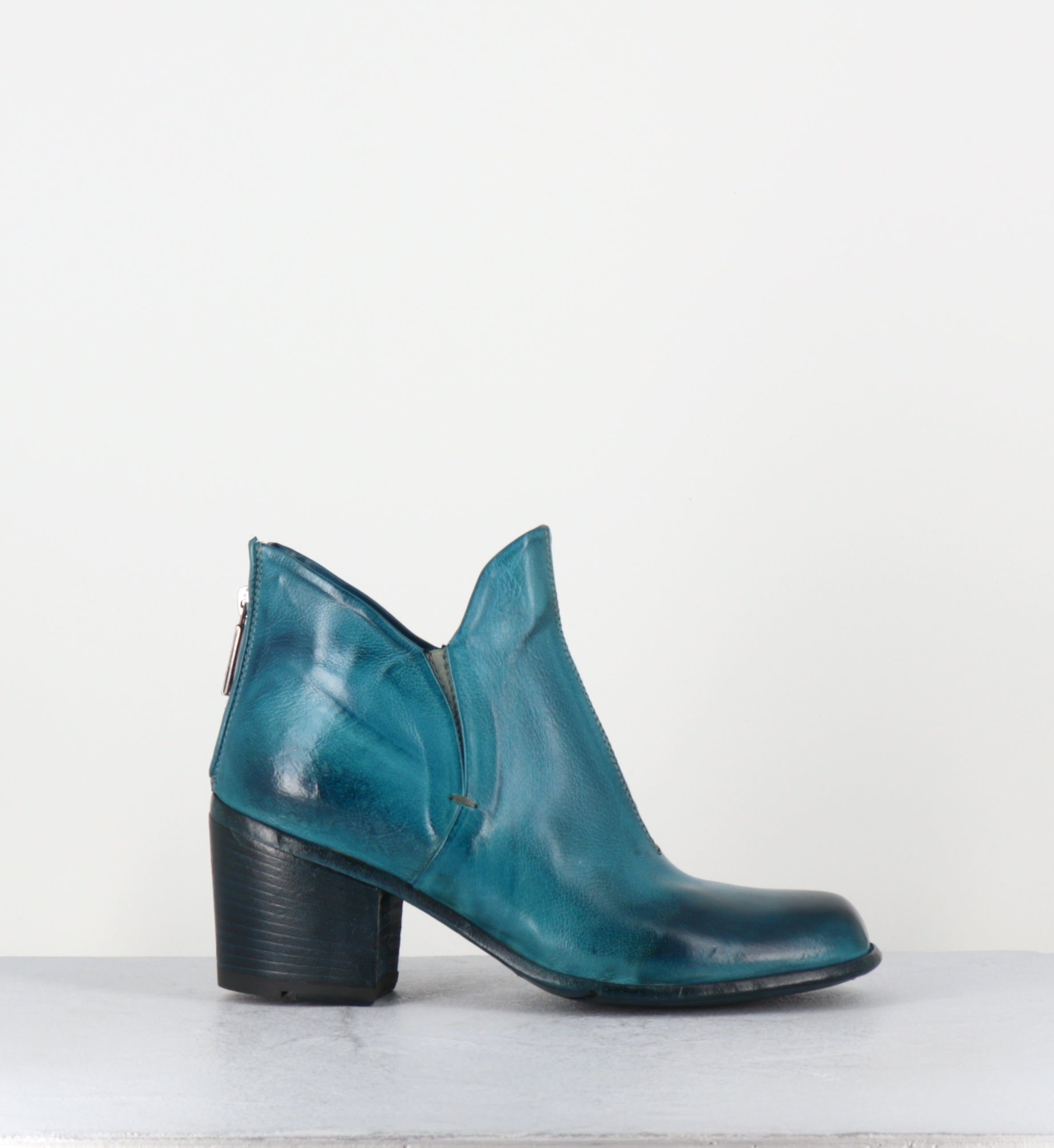 Boots en cuir bleu - O04A RANCH ZAFFIRO