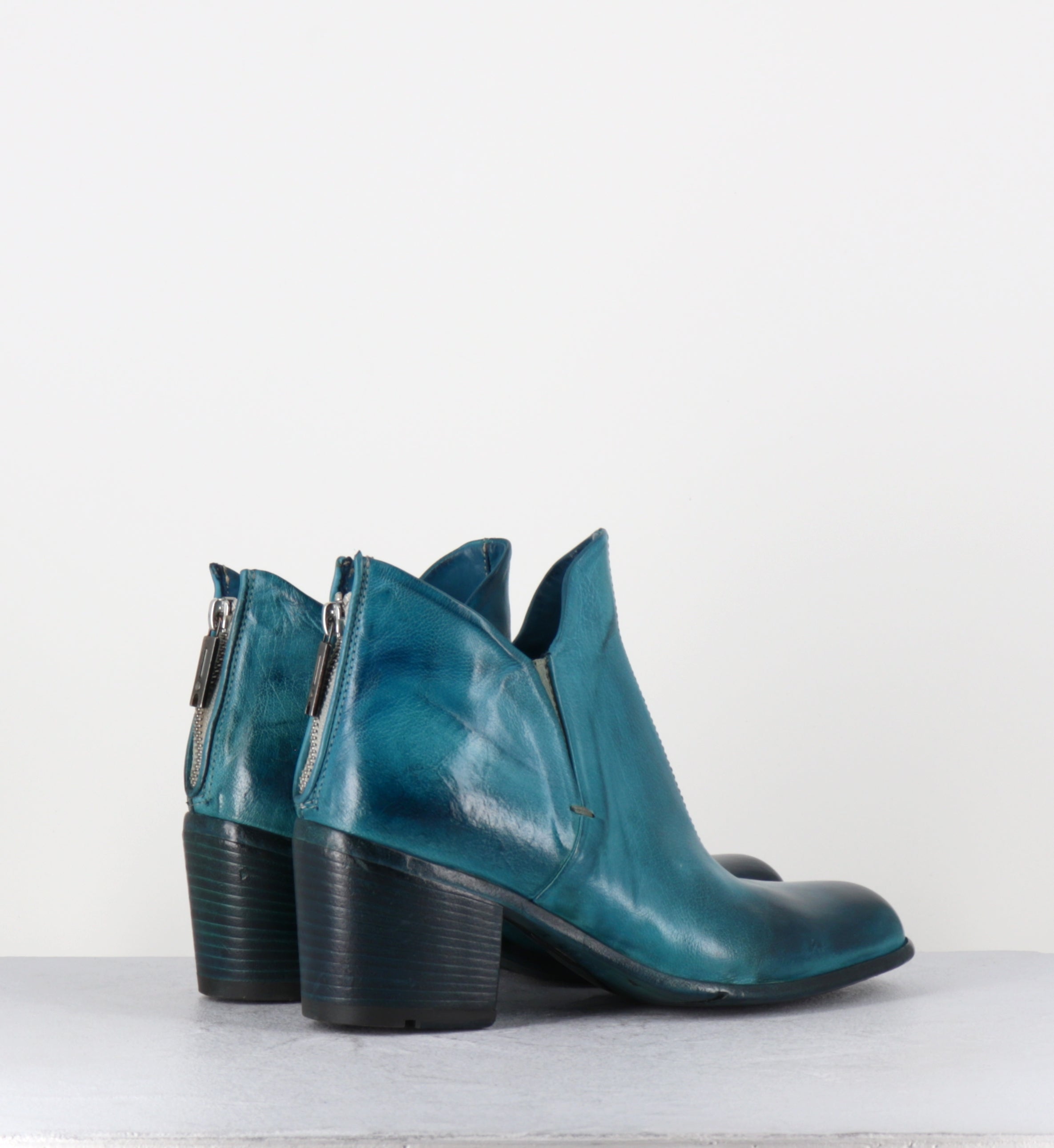 Boots en cuir bleu - O04A RANCH ZAFFIRO