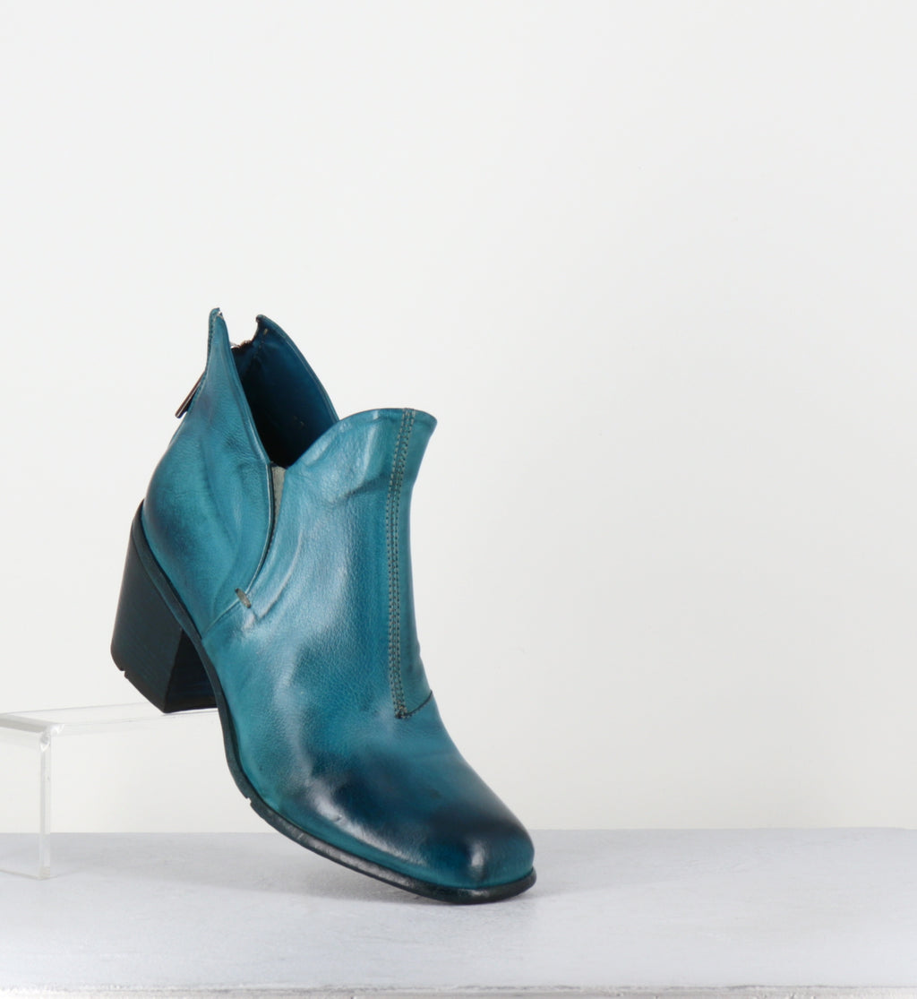 Boots en cuir bleu - O04A RANCH ZAFFIRO