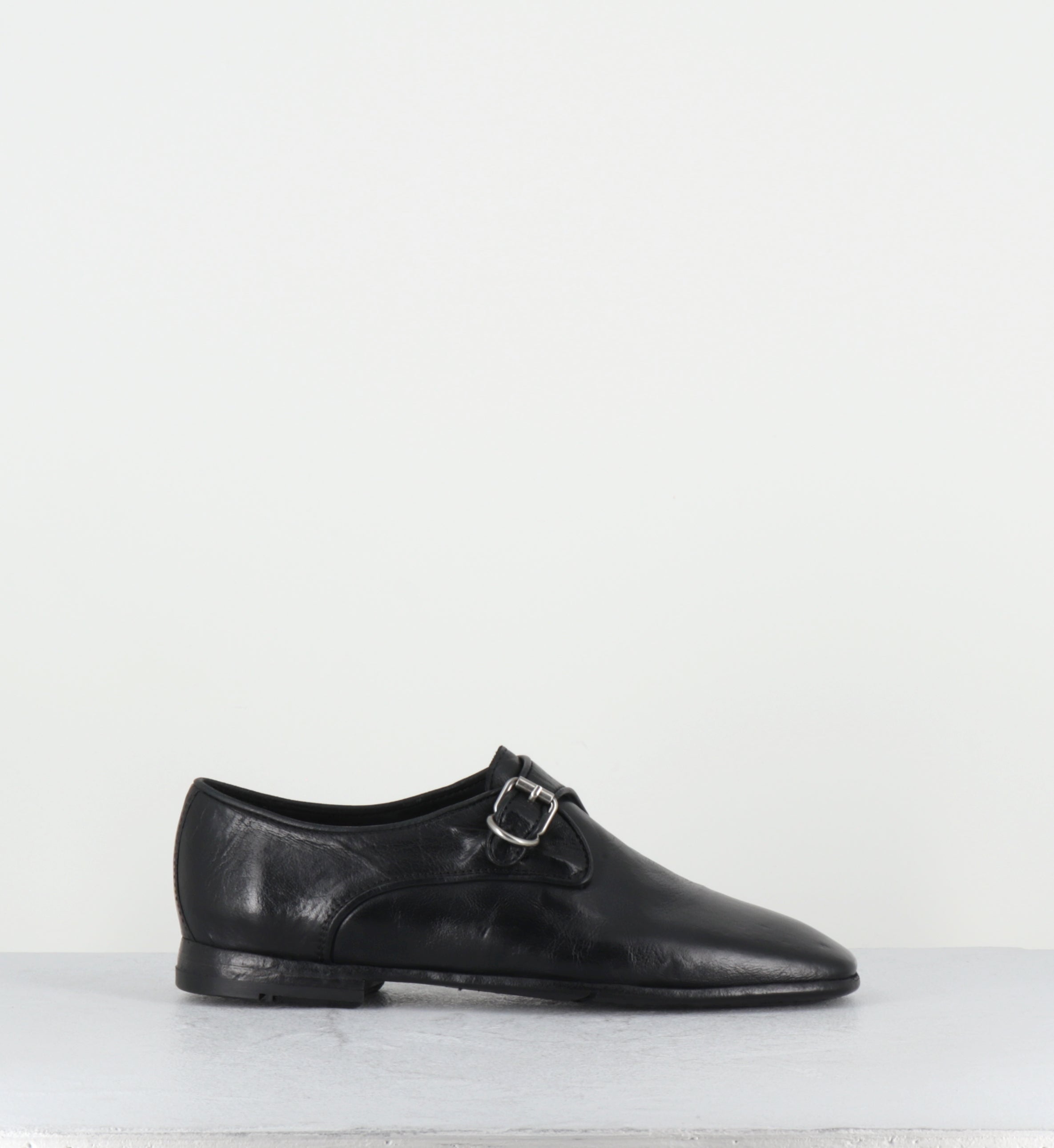 Chaussures boucle cuir noir - IX03A RANCH NERO