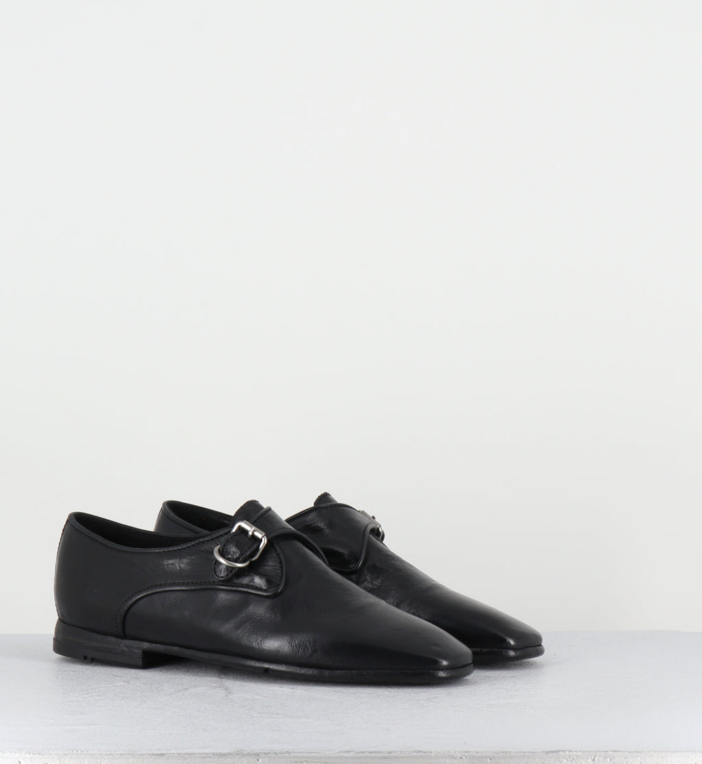 Chaussures boucle cuir noir - IX03A RANCH NERO