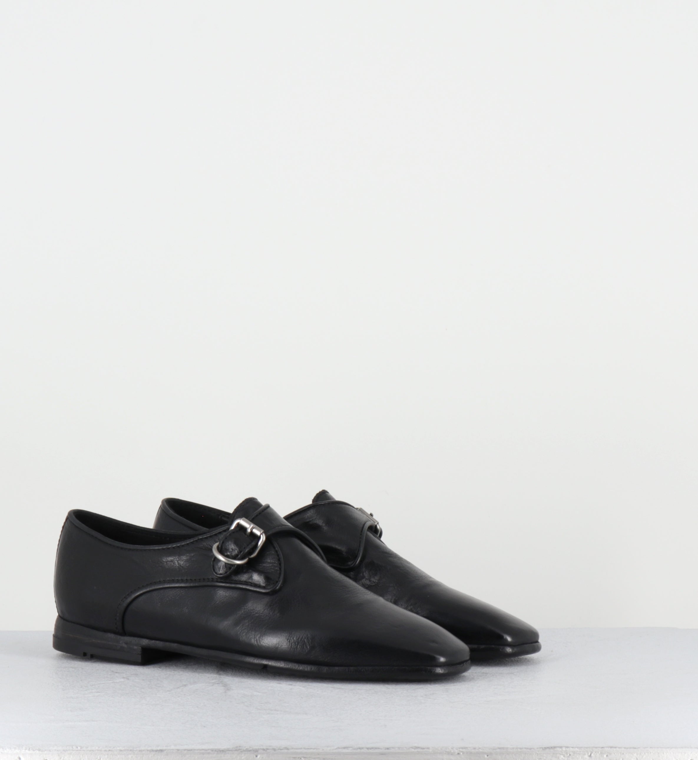 Chaussures boucle cuir noir - IX03A RANCH NERO