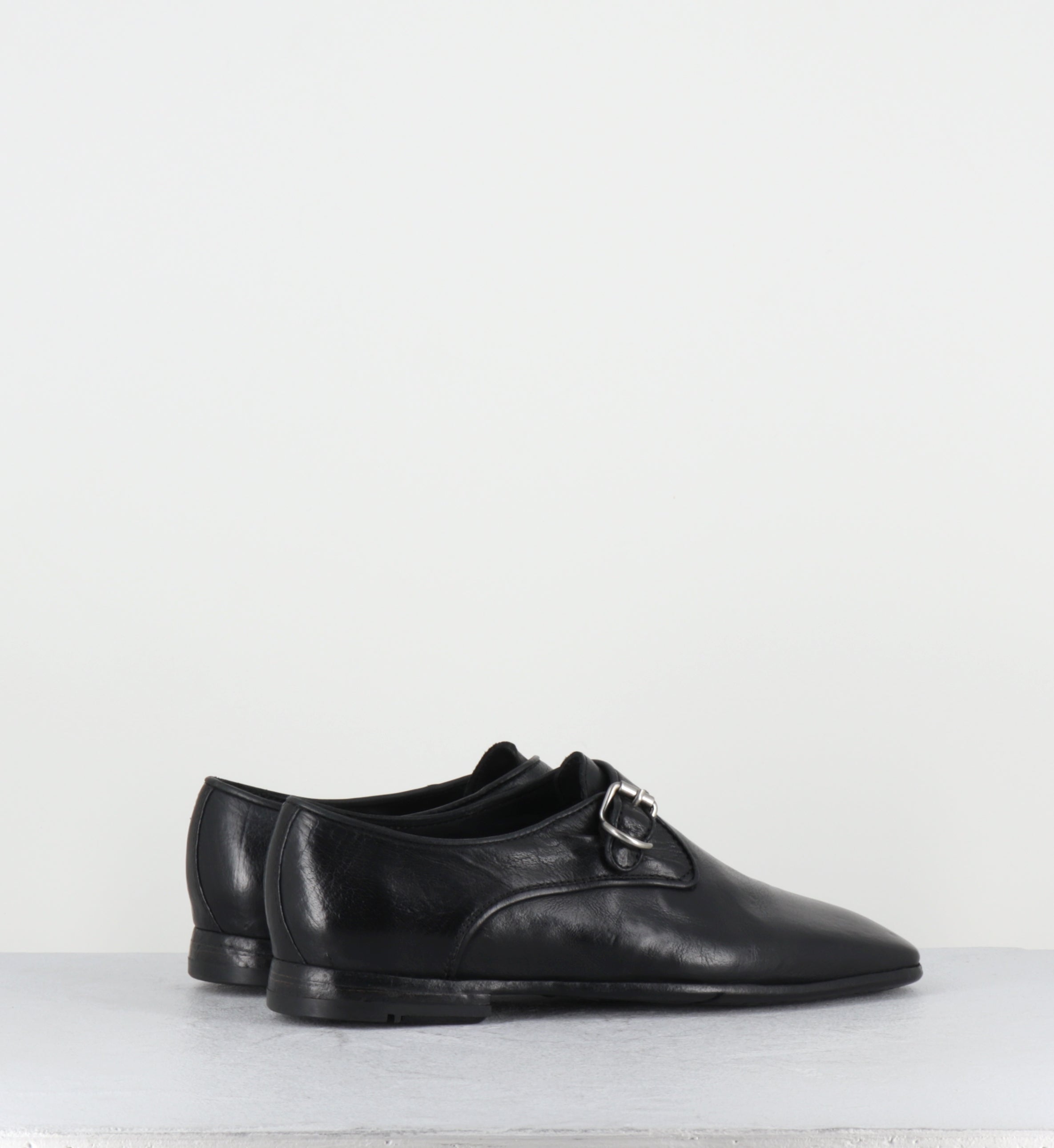 Chaussures boucle cuir noir - IX03A RANCH NERO