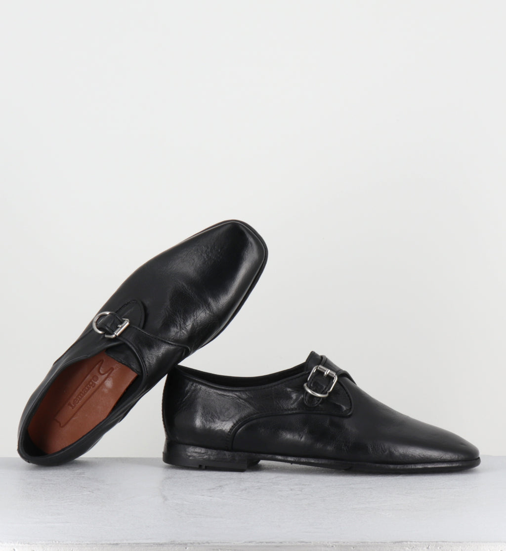 Chaussures boucle cuir noir - IX03A RANCH NERO