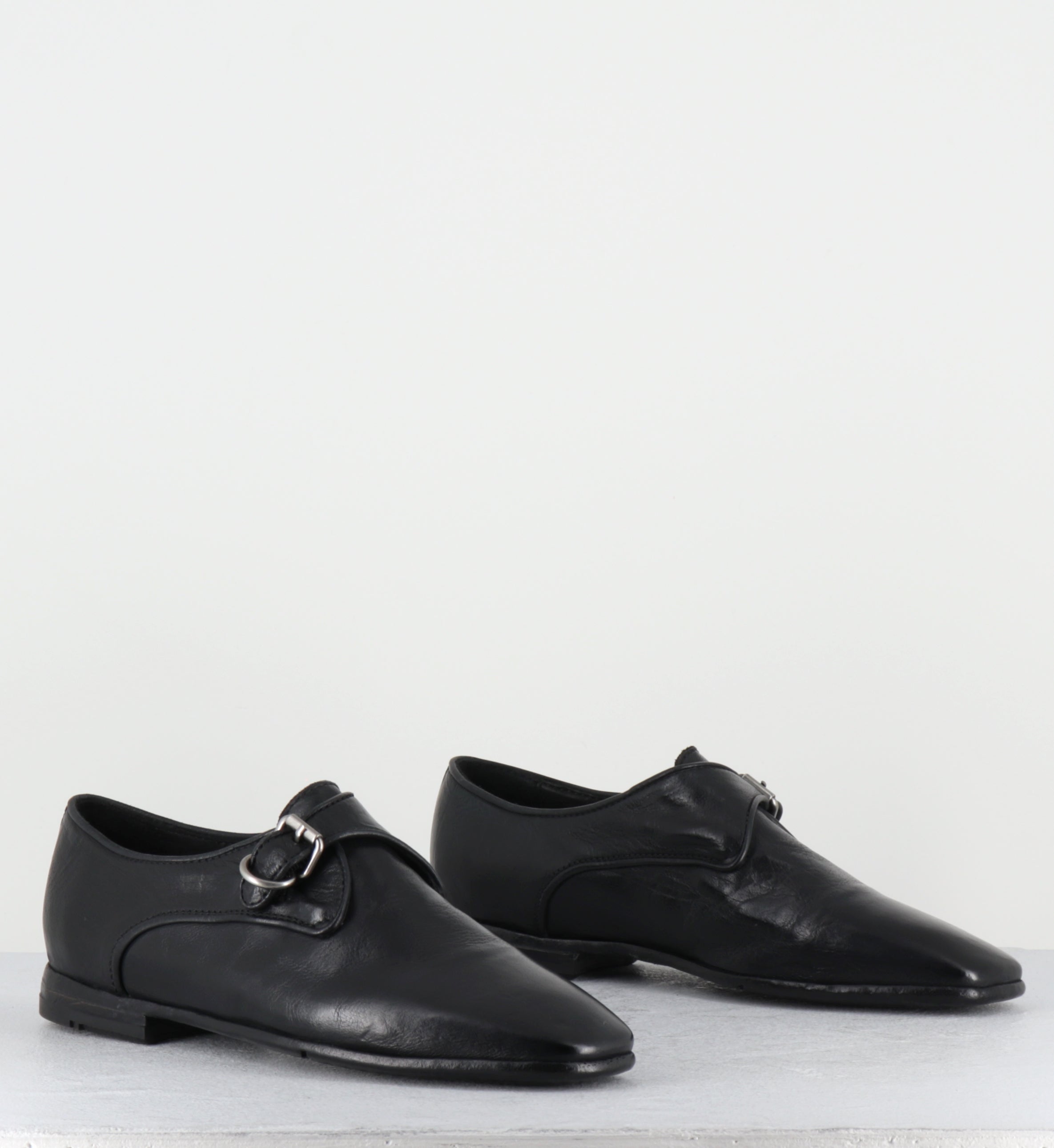 Chaussures boucle cuir noir - IX03A RANCH NERO
