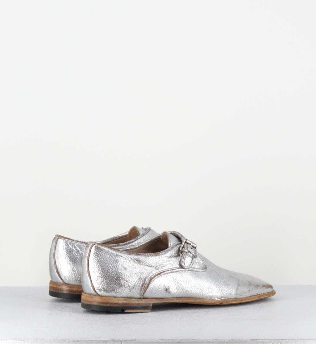 Chaussures boucle cuir argent - IX03A LAM ARGENTO