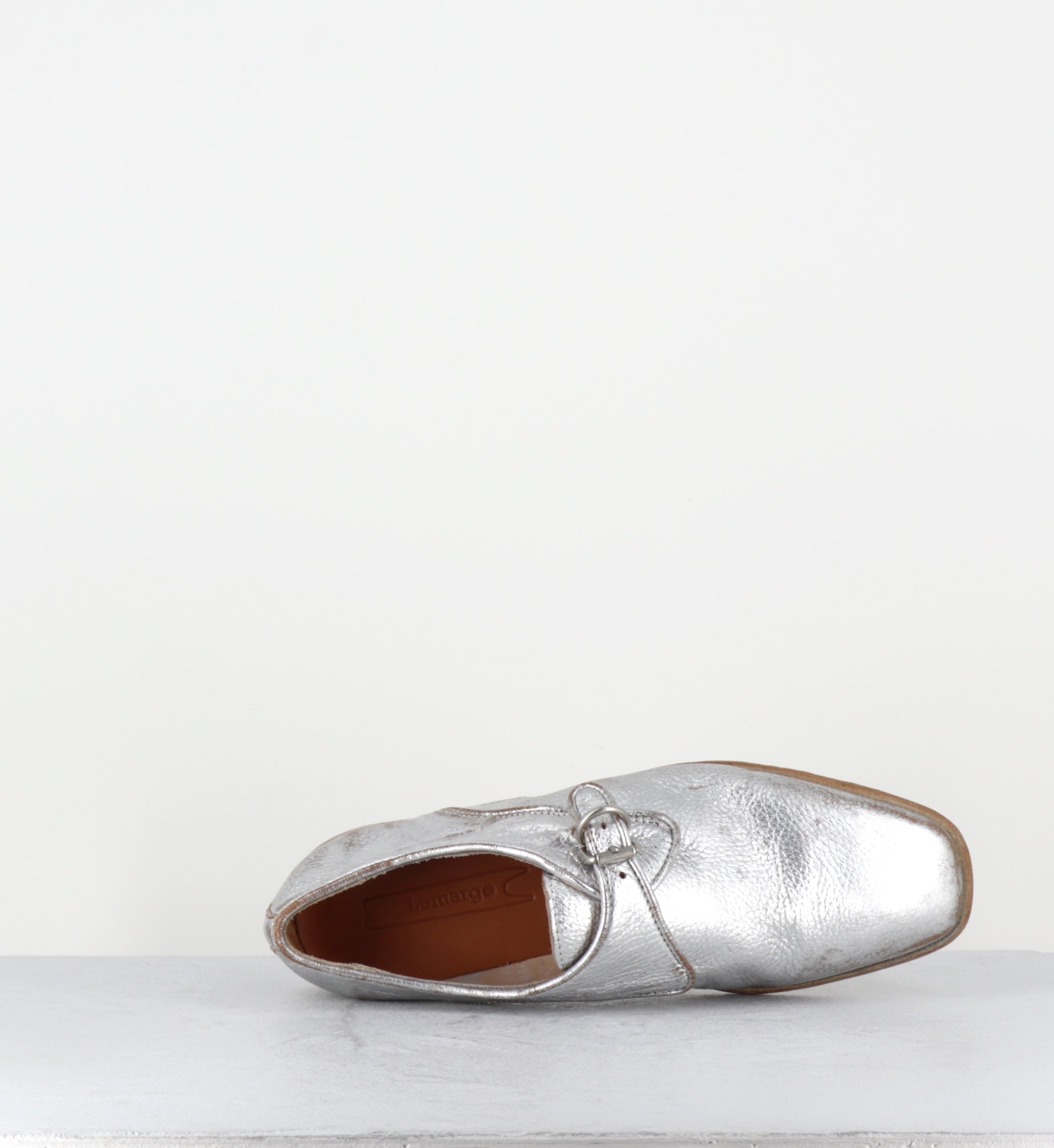 Chaussures boucle cuir argent - IX03A LAM ARGENTO