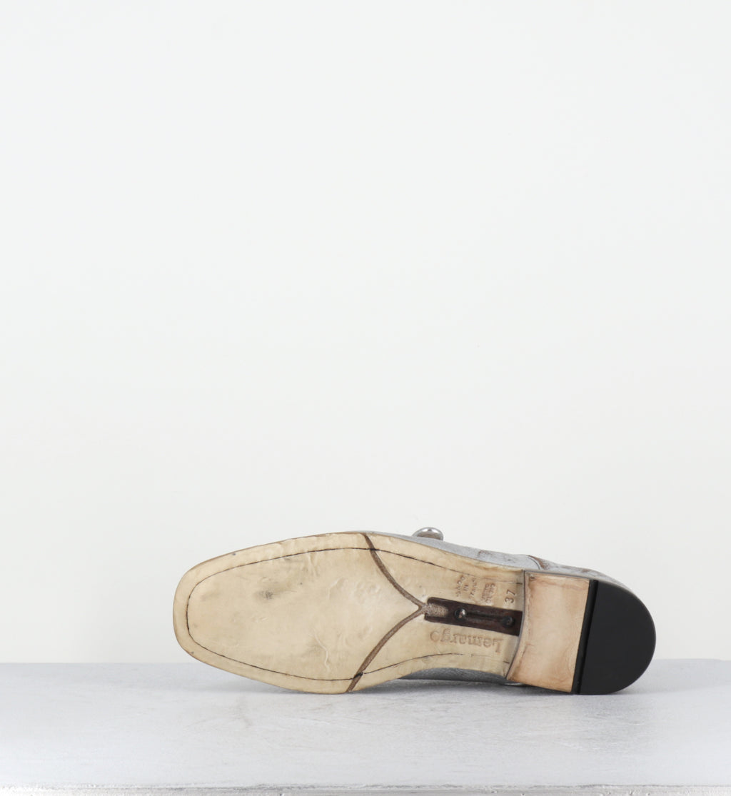 Chaussures boucle cuir argent - IX03A LAM ARGENTO