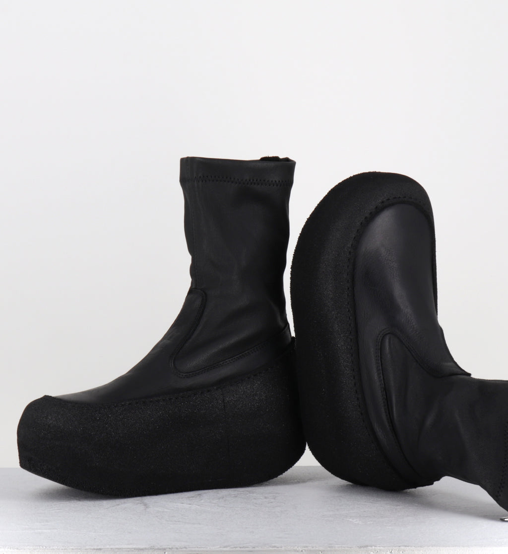 Boots compensées en cuir stretch noir - 8361 NAPPA STRETCH