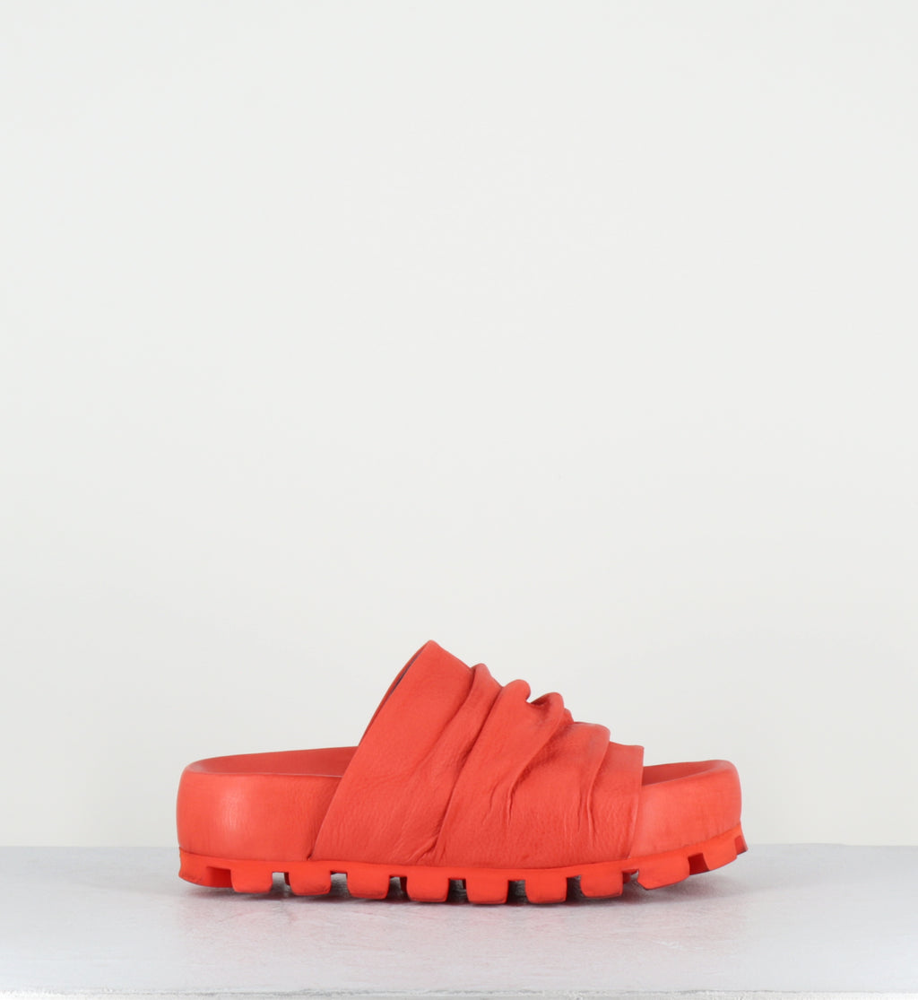 Mules semelle épaisse cuir orange - 9346 GAS APEROL