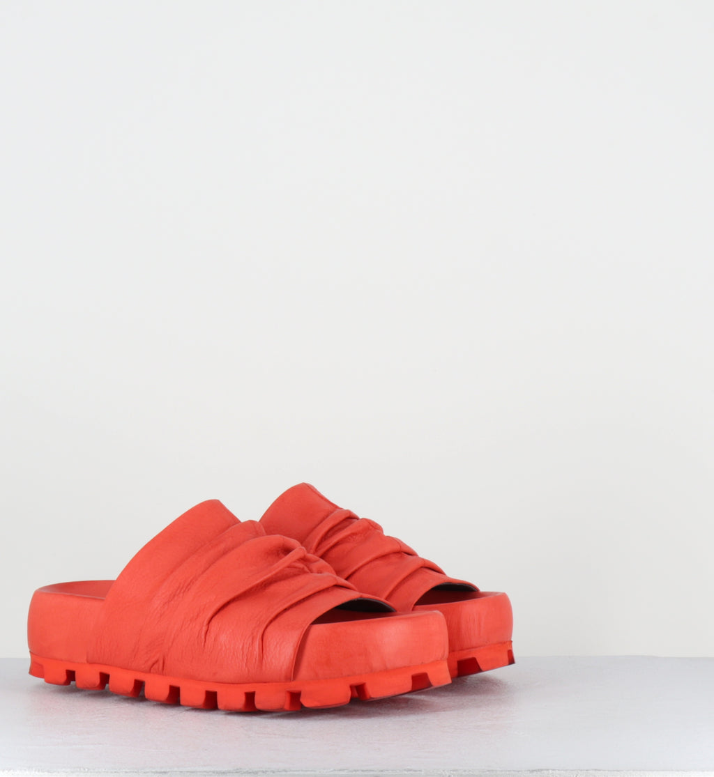 Mules semelle épaisse cuir orange - 9346 GAS APEROL