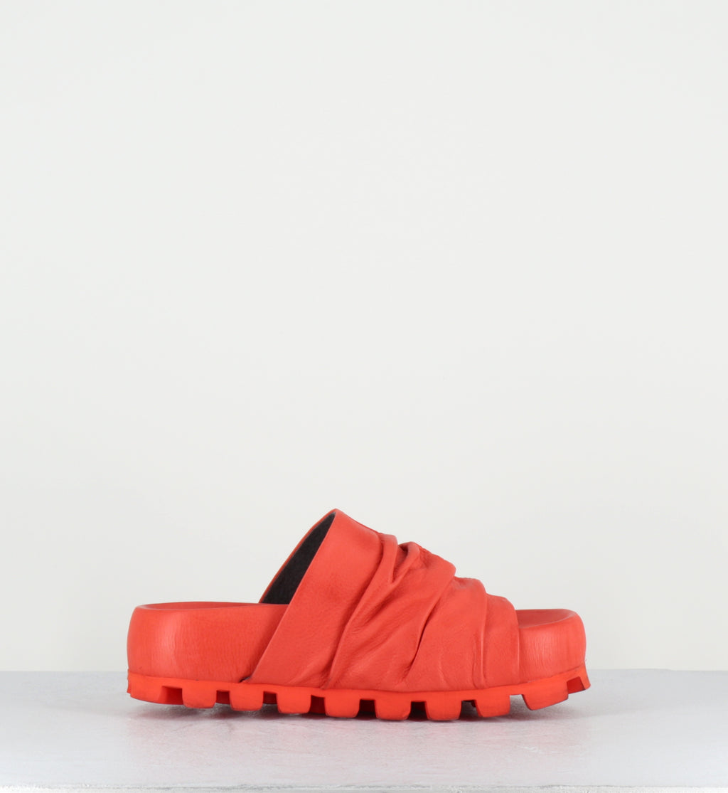 Mules semelle épaisse cuir orange - 9346 GAS APEROL