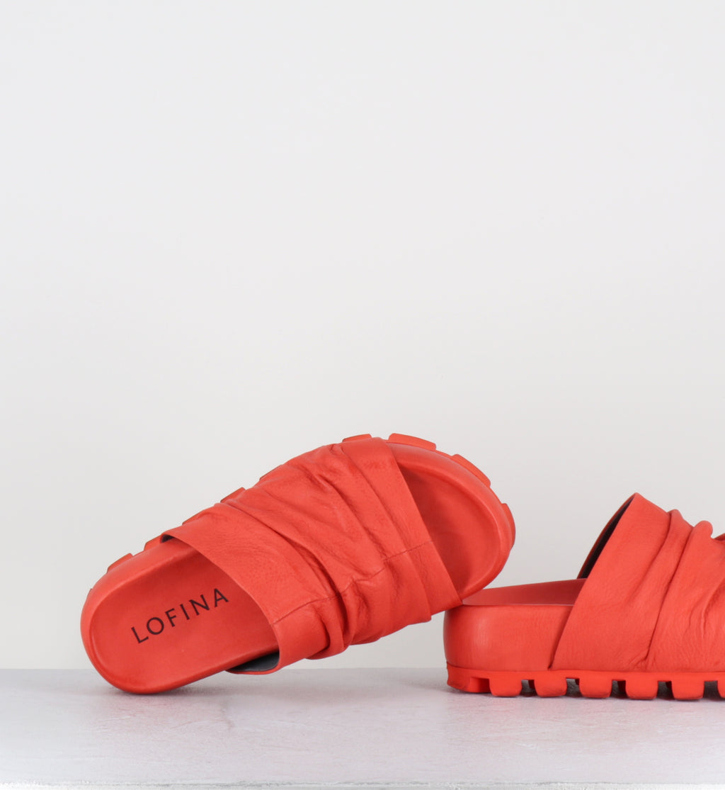 Mules semelle épaisse cuir orange - 9346 GAS APEROL