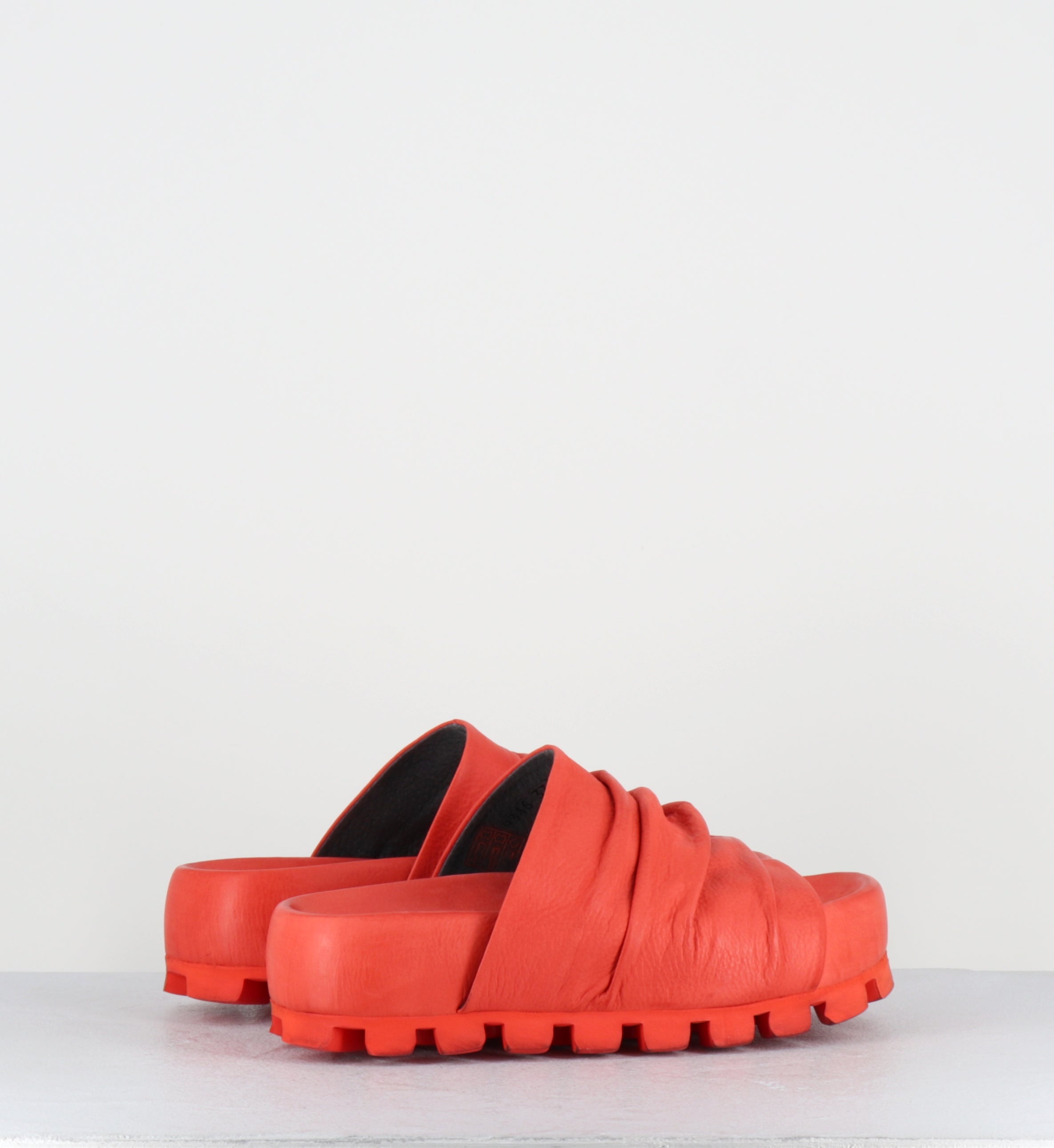 Mules semelle épaisse cuir orange - 9346 GAS APEROL