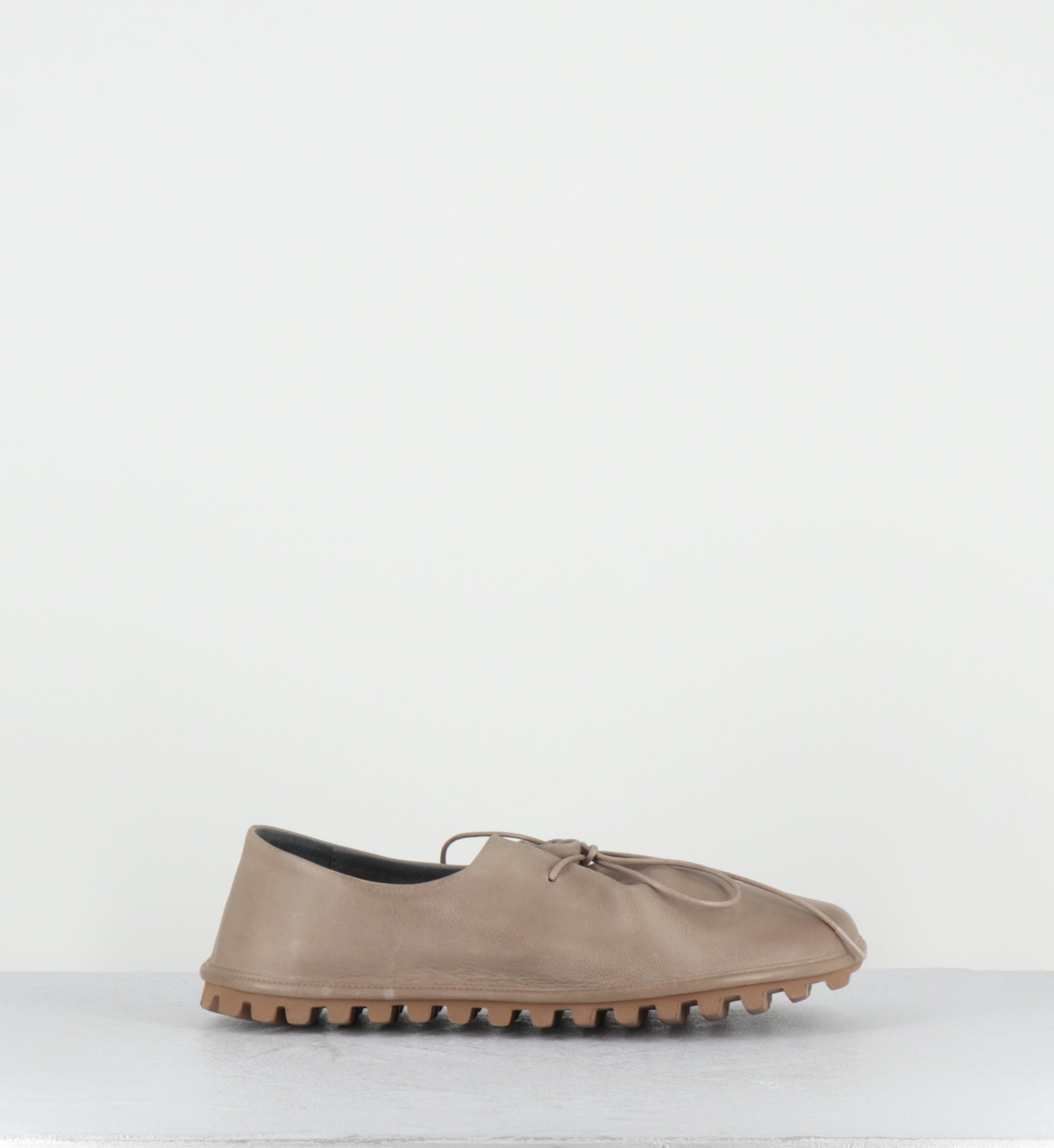 Chaussures à lacets en cuir taupe - 9782 GAS MALTO