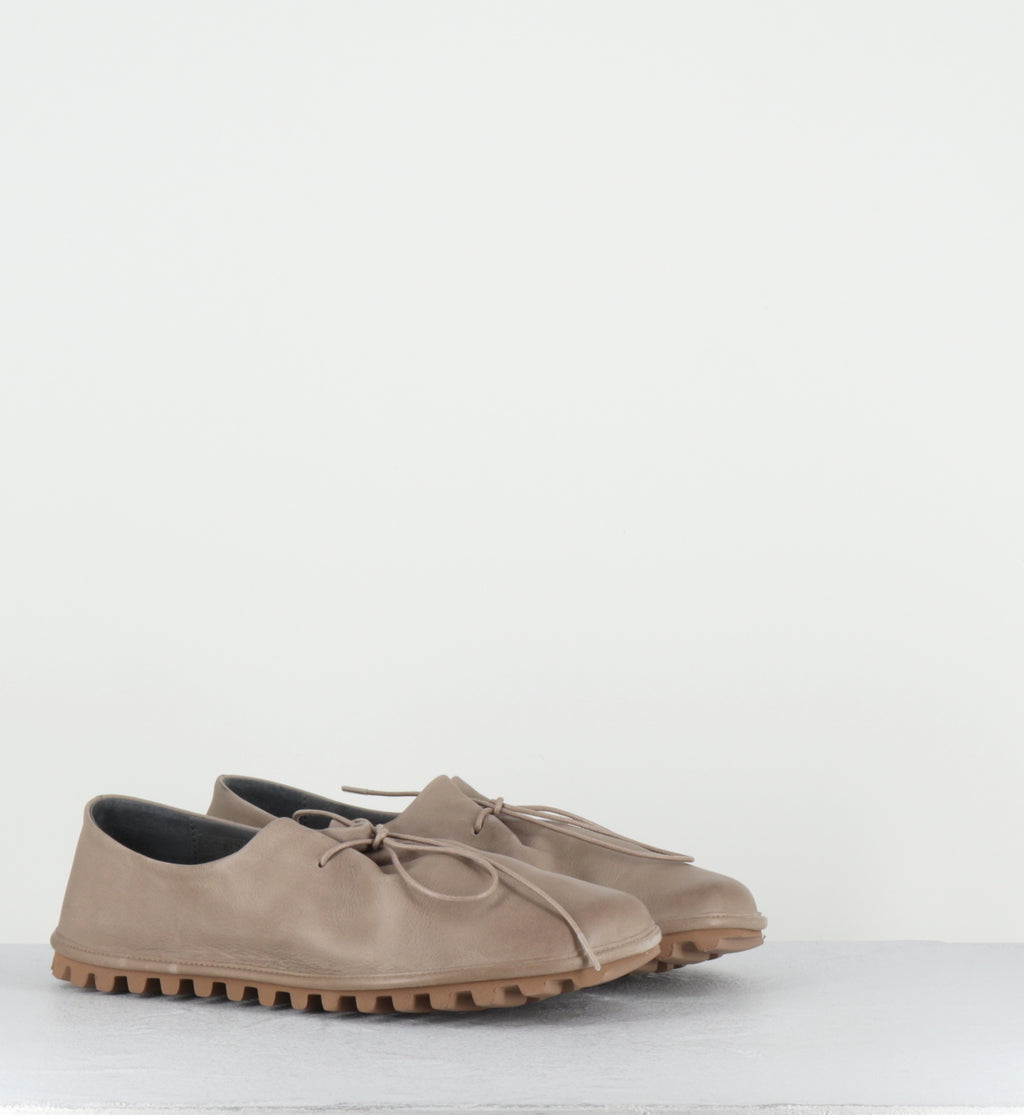 Chaussures à lacets en cuir taupe - 9782 GAS MALTO
