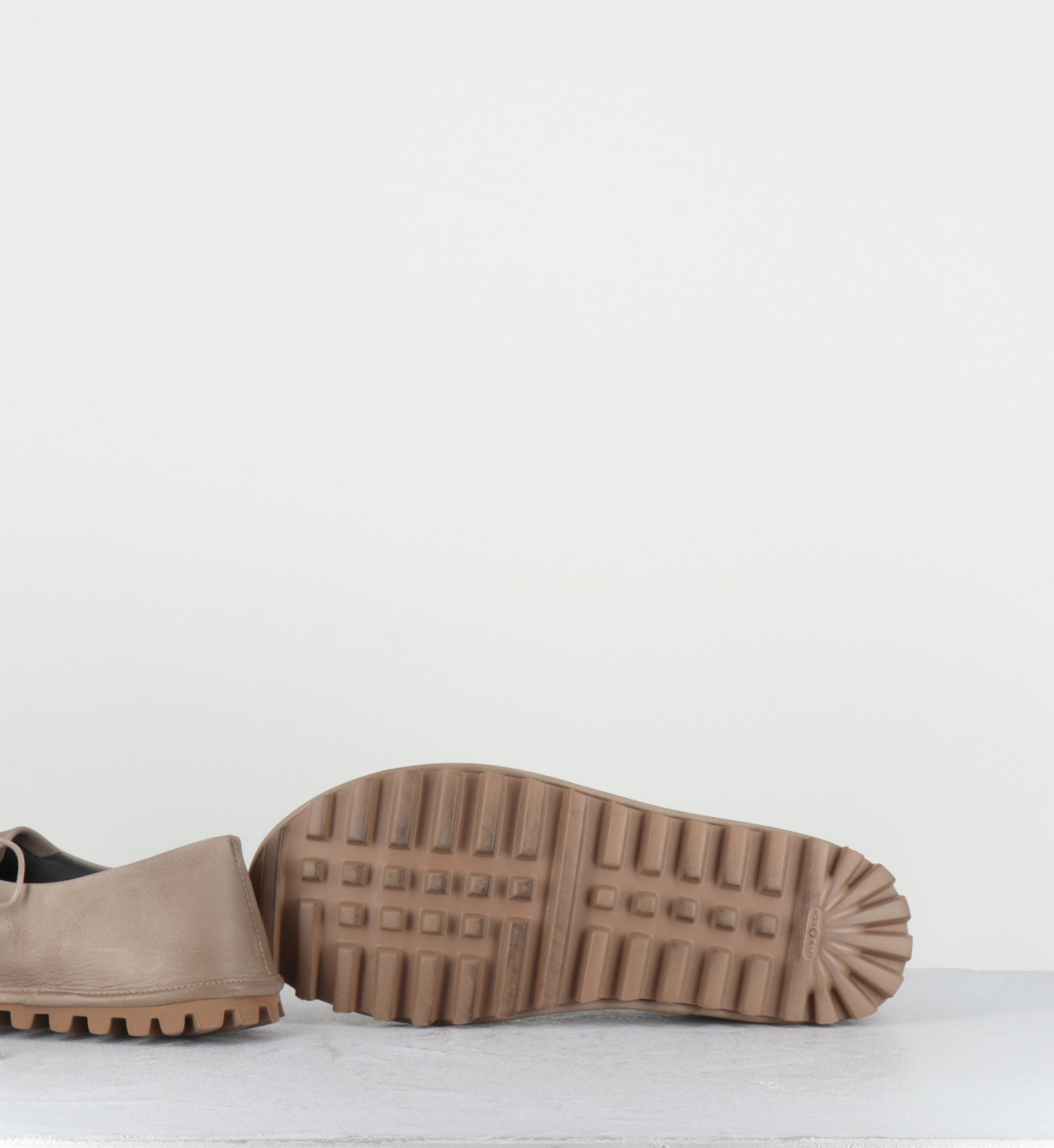 Chaussures à lacets en cuir taupe - 9782 GAS MALTO