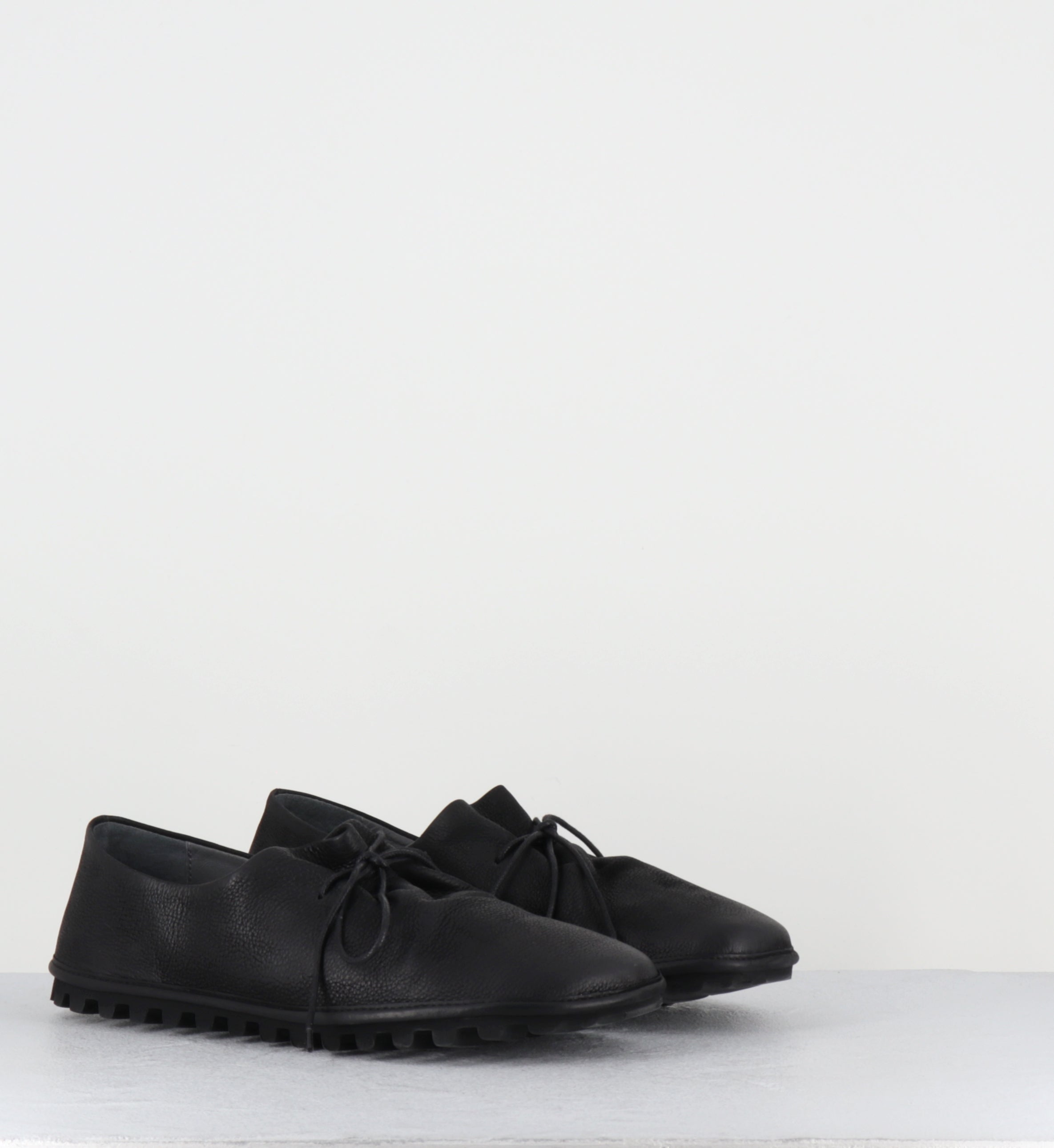Chaussures à lacets cuir noir - 9944 GAS NERO