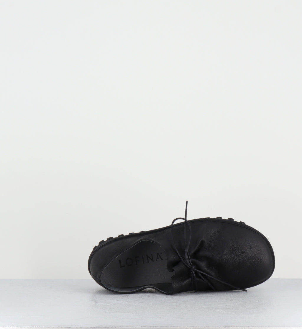 Chaussures à lacets cuir noir - 9944 GAS NERO