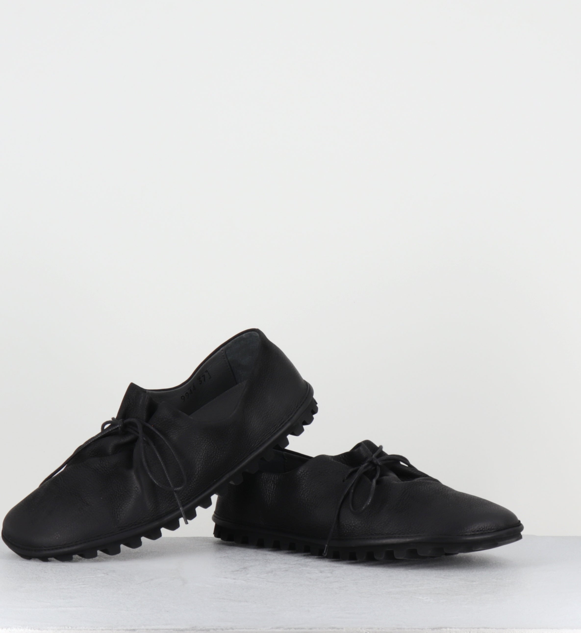 Chaussures à lacets cuir noir - 9944 GAS NERO