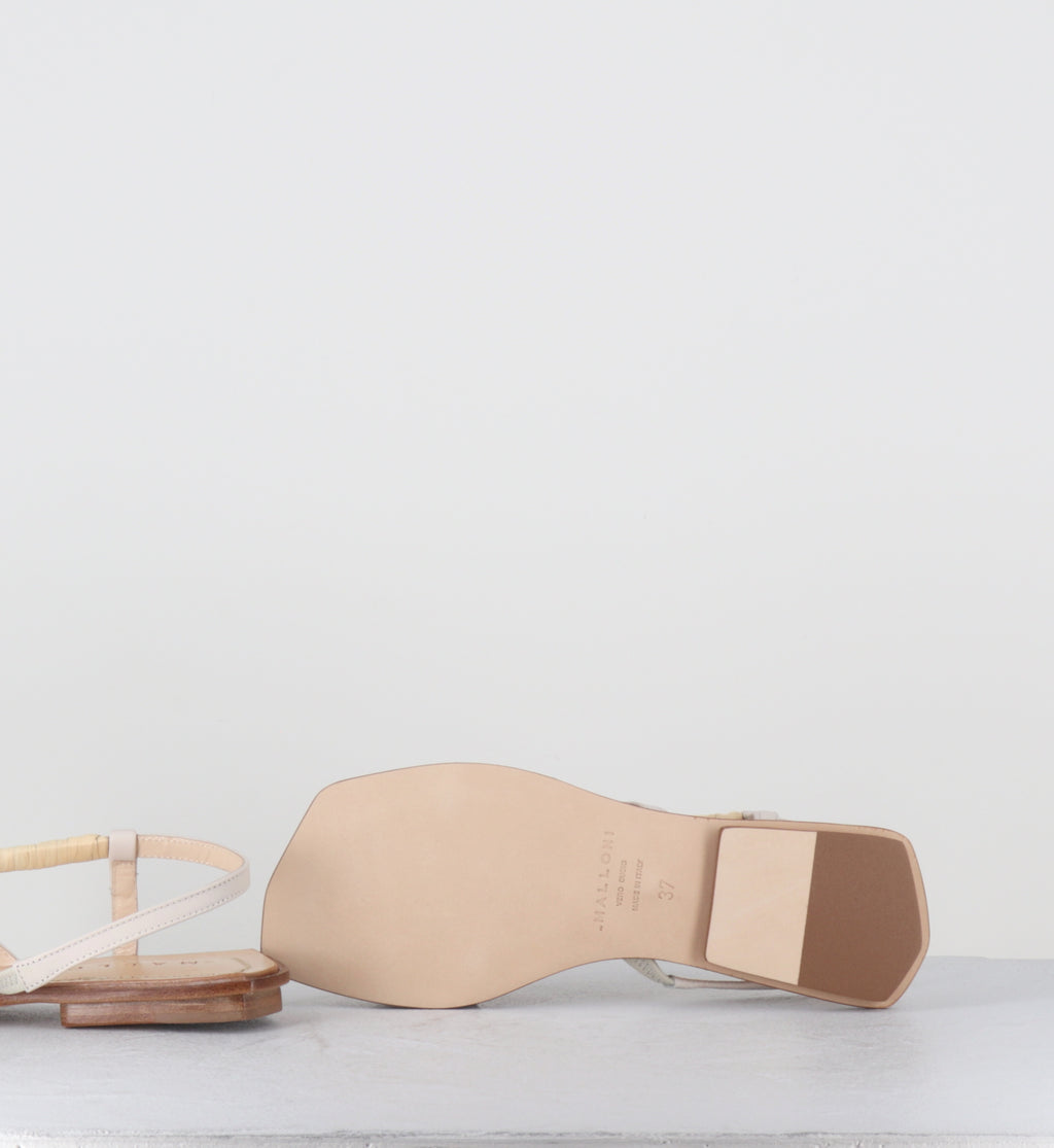 Sandales plates en cuir à fleur - 97033 JASMINE GESSO