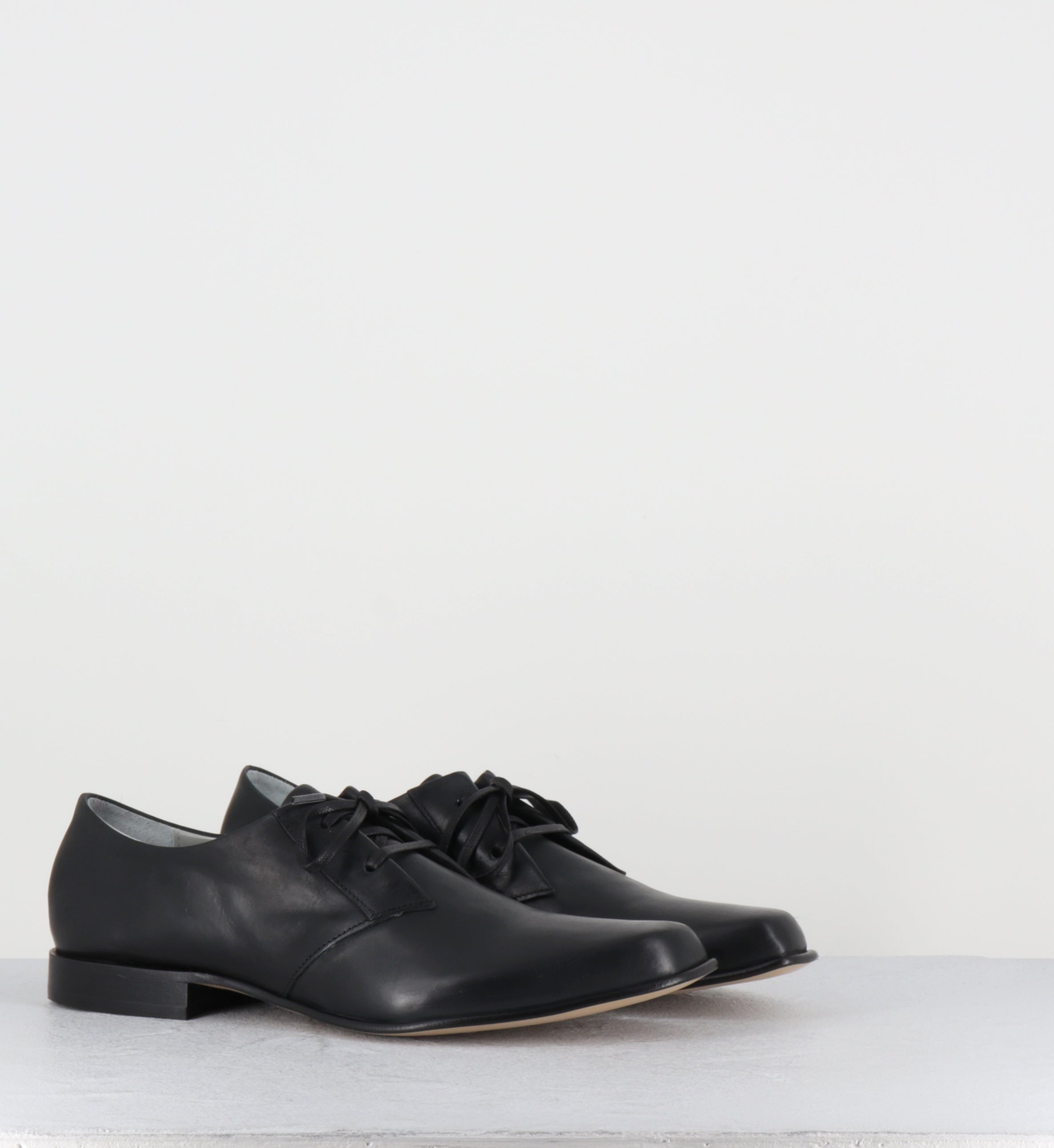 Derby en cuir noir avant-garde - 96502 SAMIR NERO