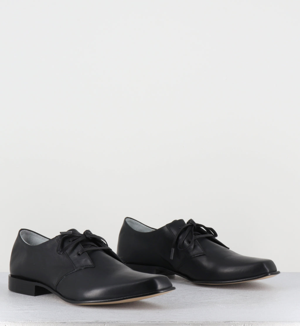 Derby en cuir noir avant-garde - 96502 SAMIR NERO