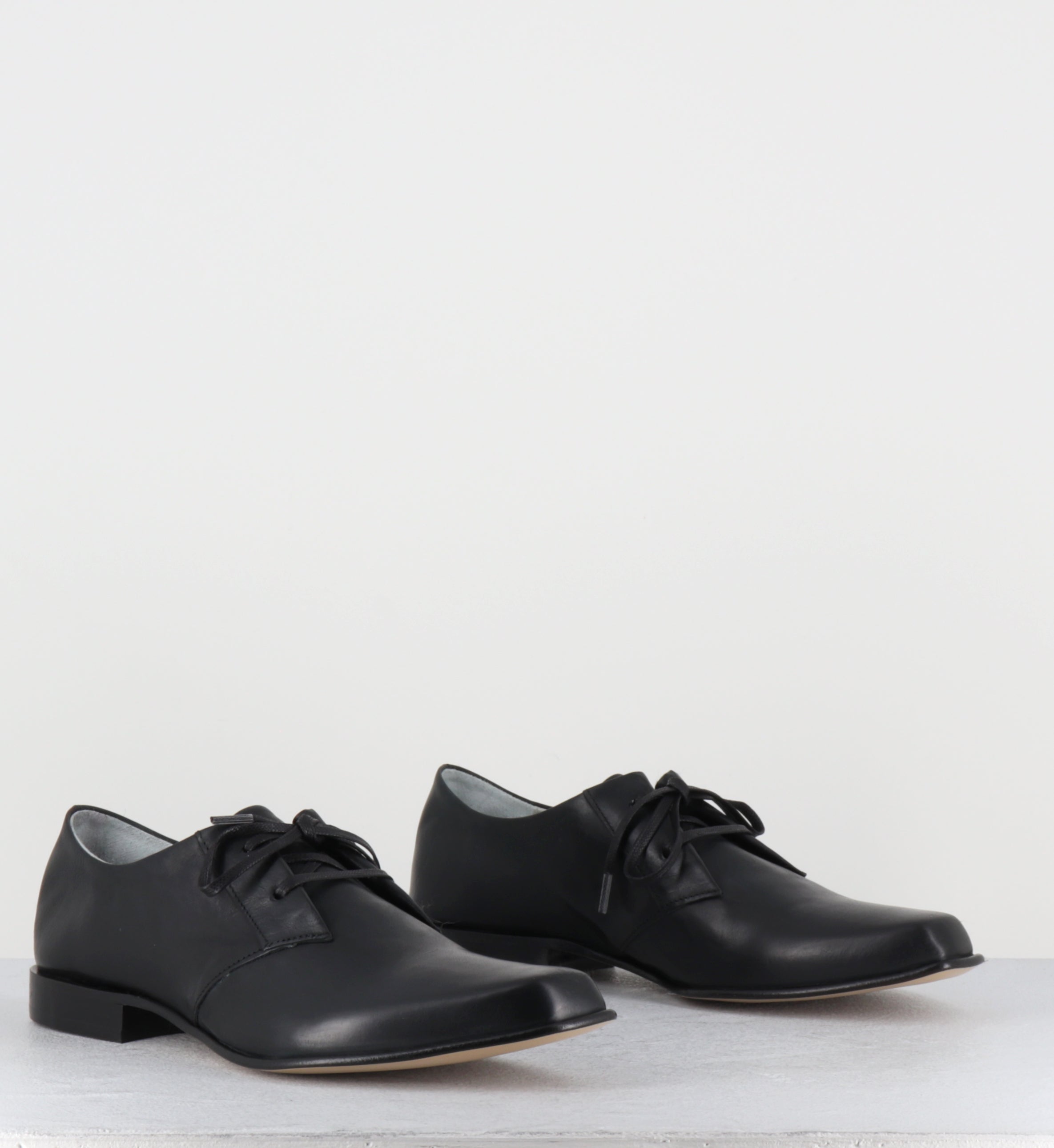 Derby en cuir noir avant-garde - 96502 SAMIR NERO
