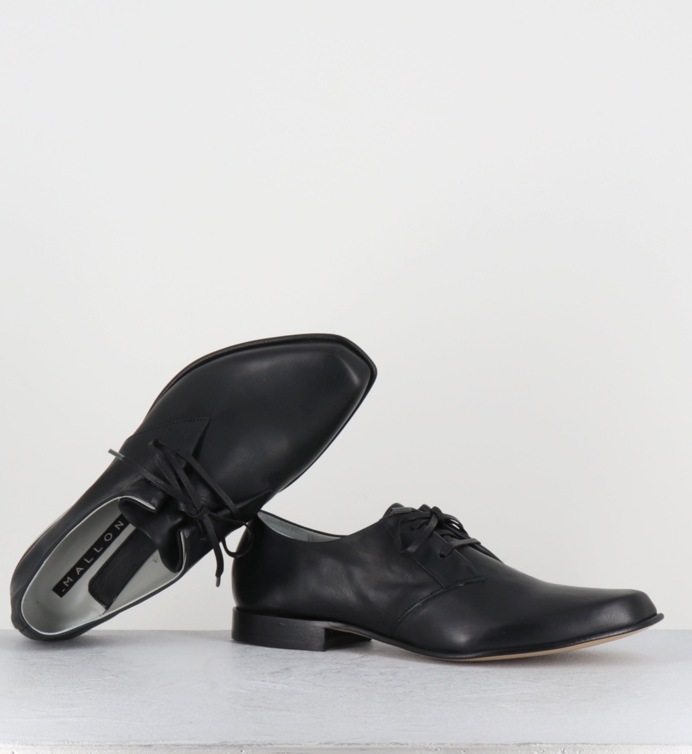 Derby en cuir noir avant-garde - 96502 SAMIR NERO