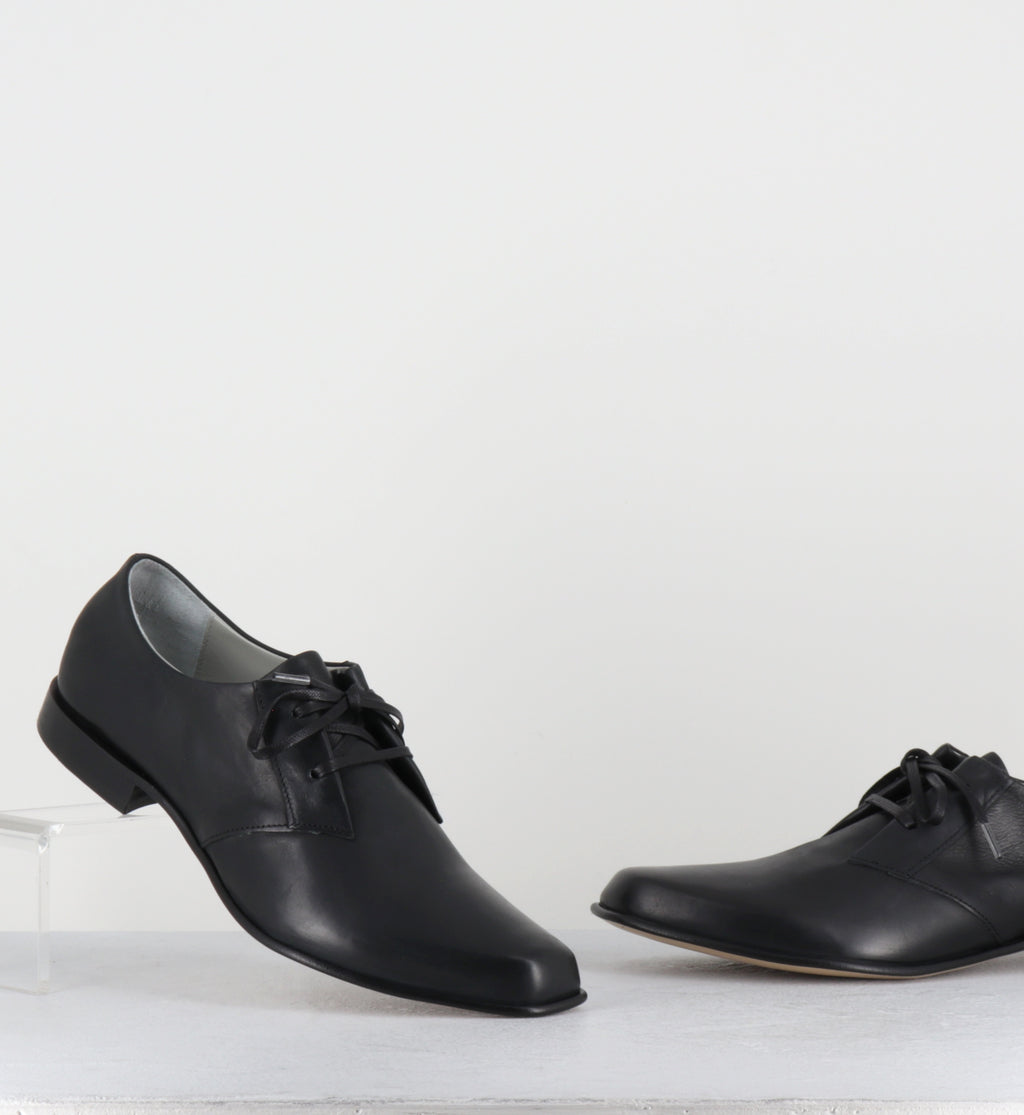 Derby en cuir noir avant-garde - 96502 SAMIR NERO