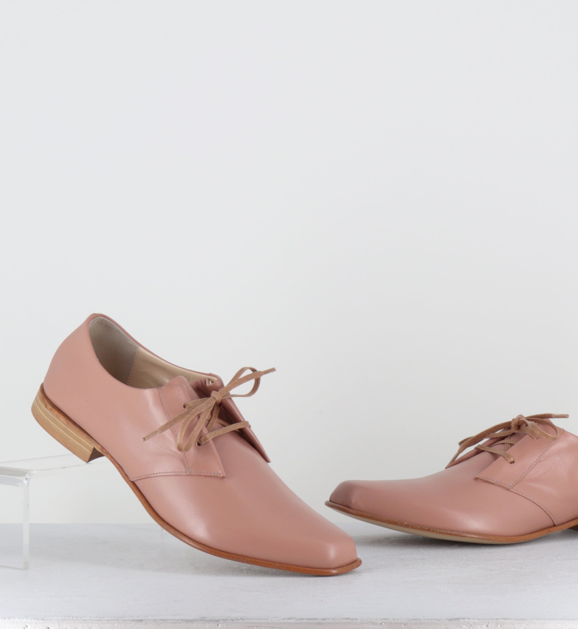 Derby en cuir rose avant-garde - 96502 SAMIR NUDE