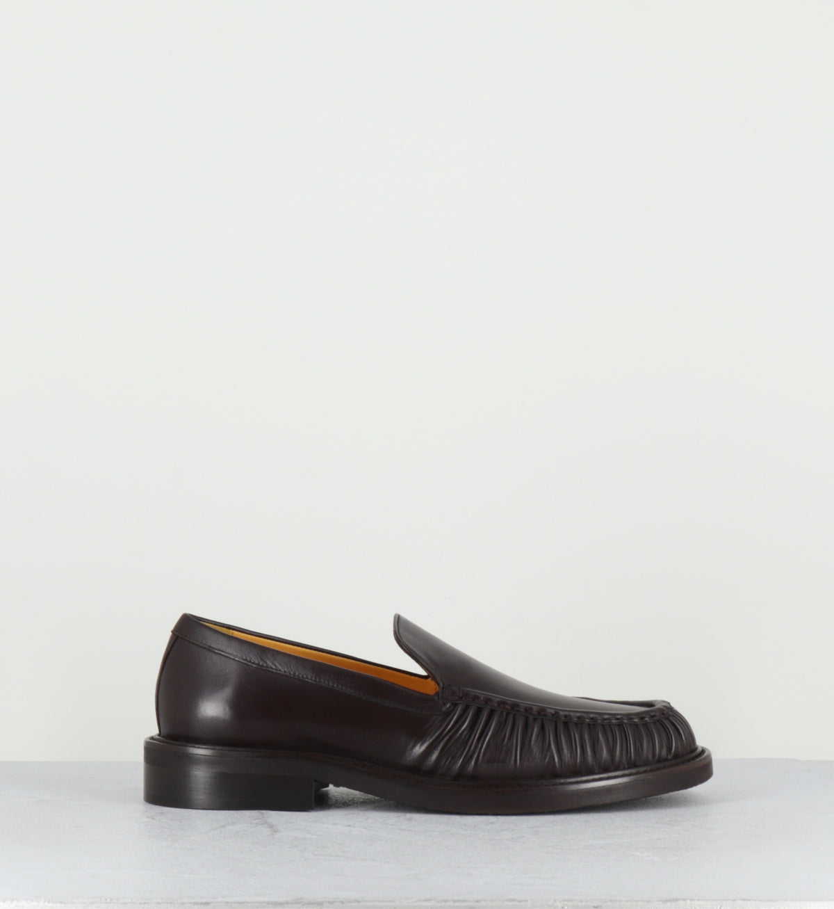 Mocassins à plis en cuir marron - A1328 SETA AFRICA