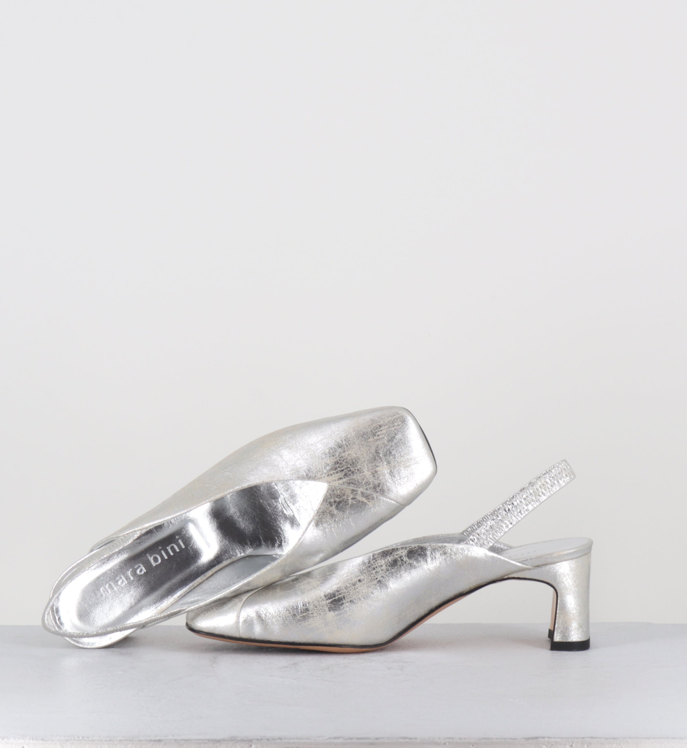 Escarpins slingback en cuir argent - Z525 VINTAGE ARGENTO