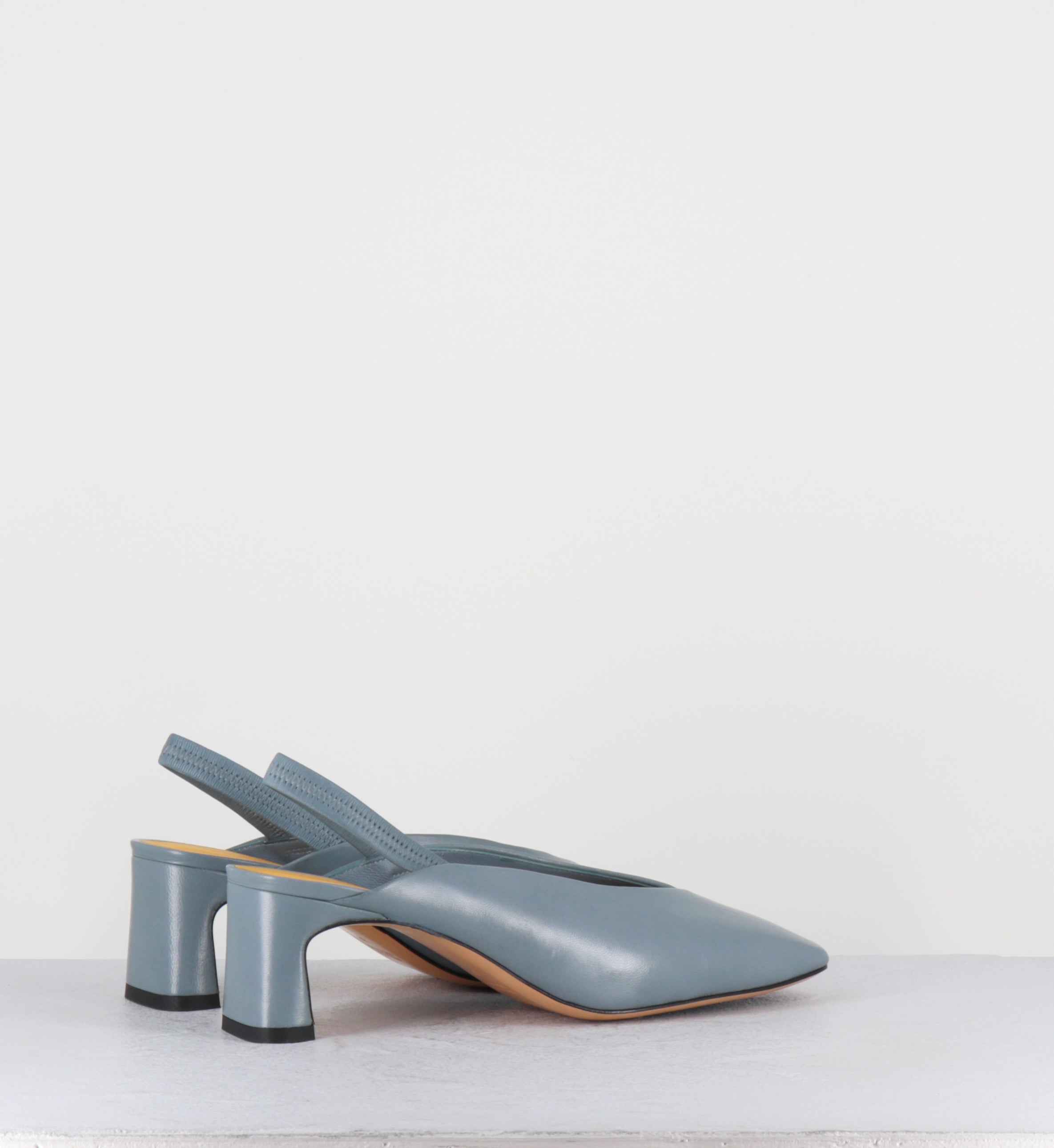 Escarpins slingack en cuir bleu - Z525 SETA CERULEO