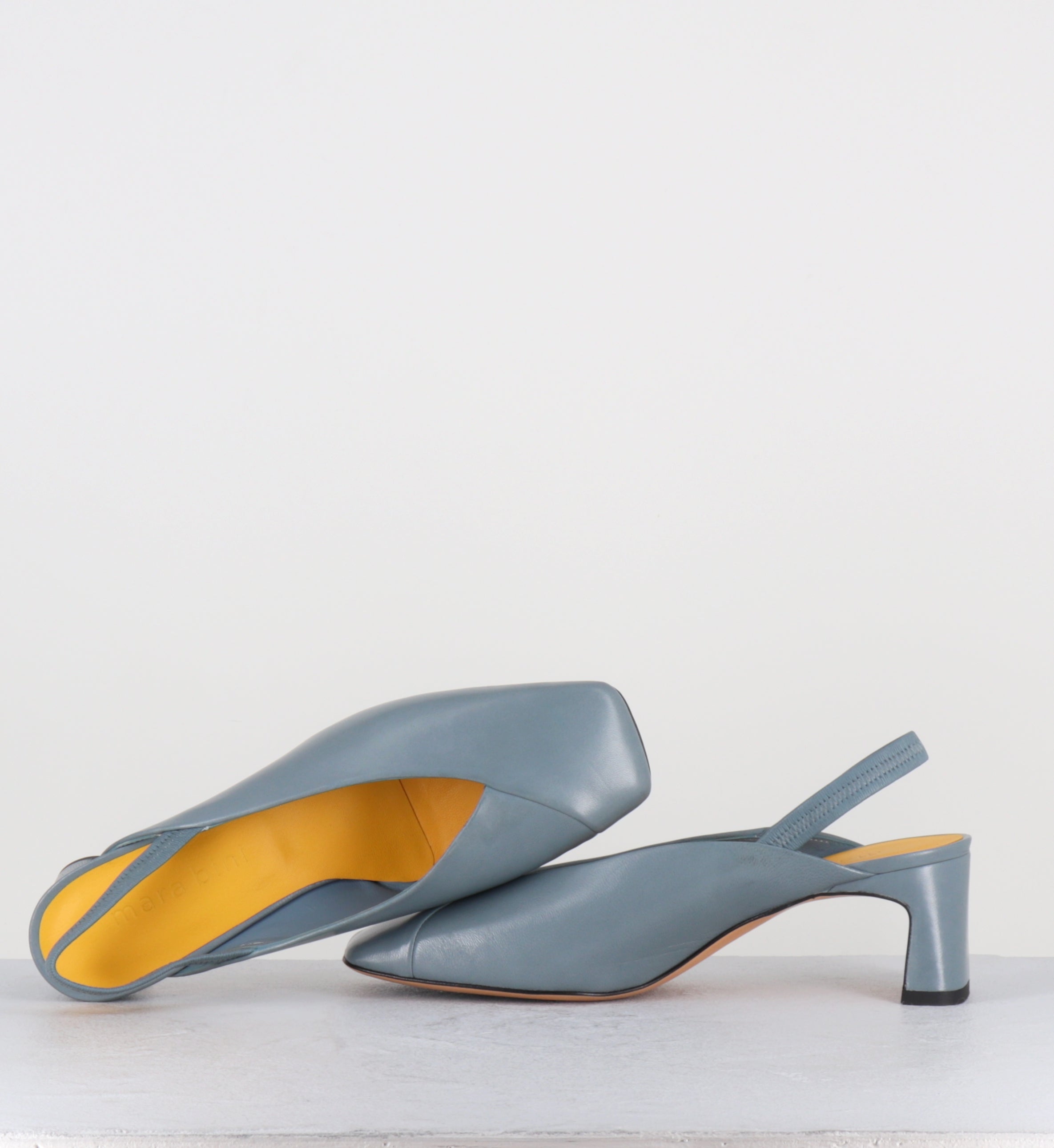 Escarpins slingack en cuir bleu - Z525 SETA CERULEO