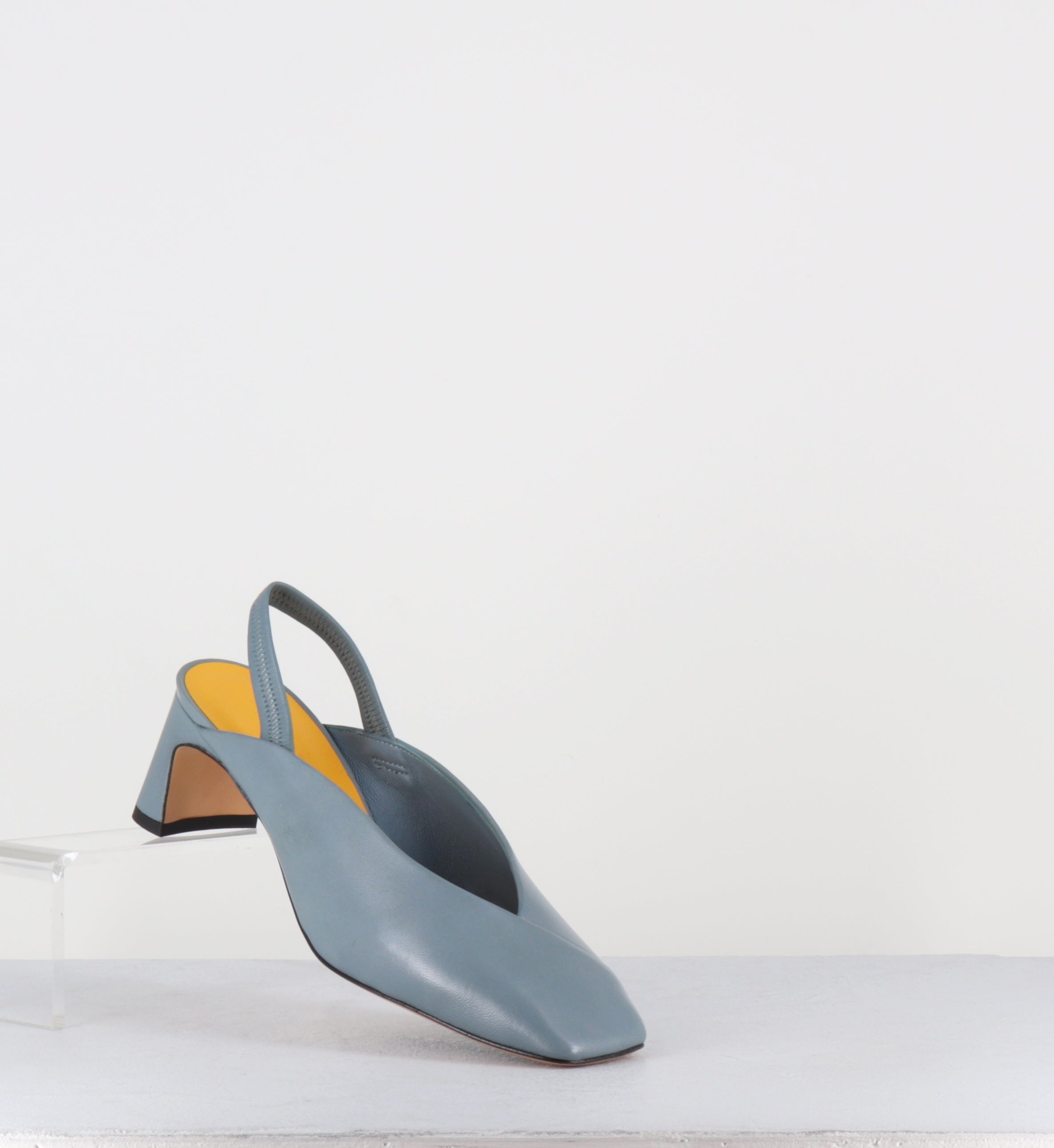 Escarpins slingack en cuir bleu - Z525 SETA CERULEO