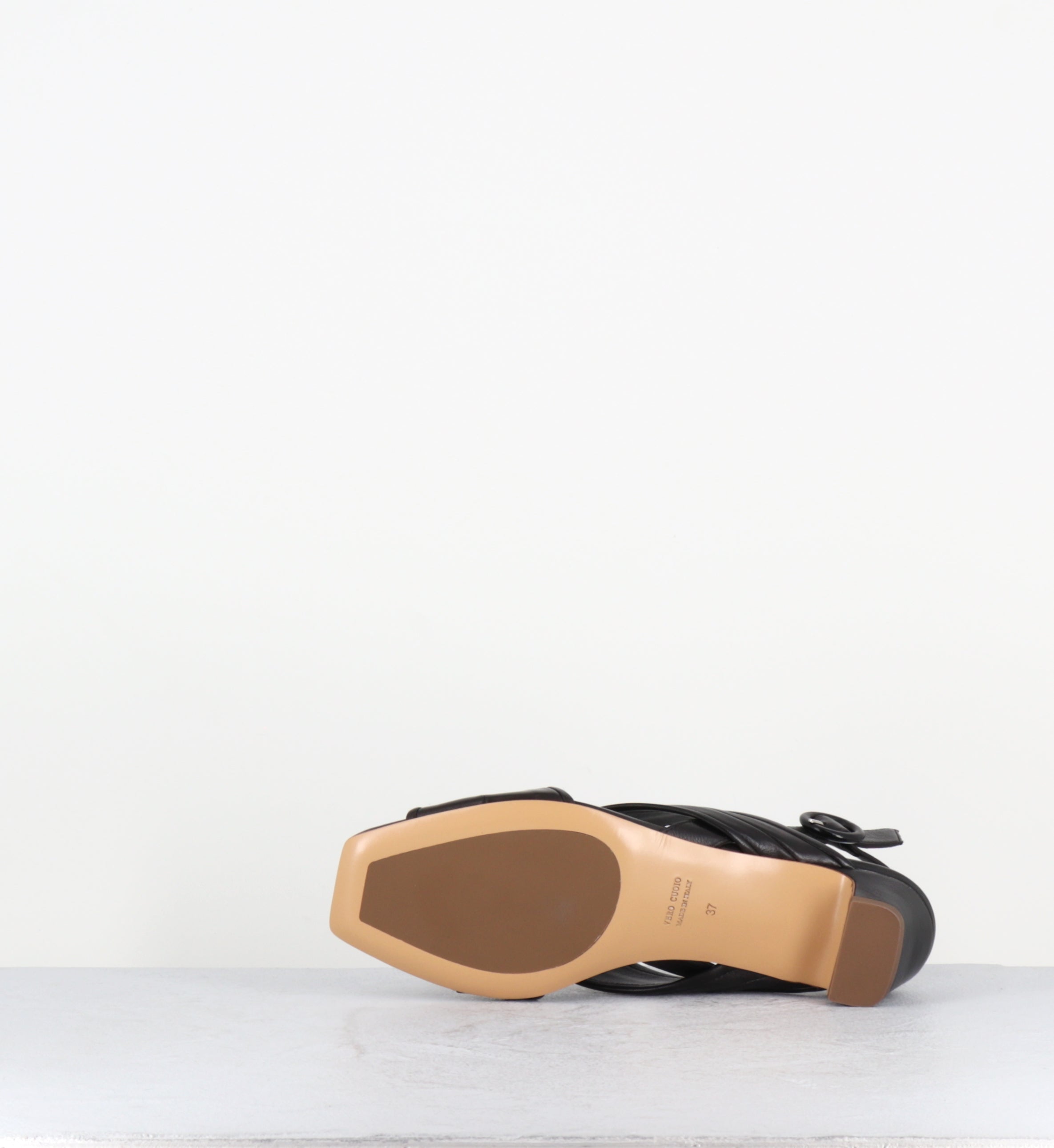 Sandales en cuir marron foncé petit talon - Z549 SETA T MORO