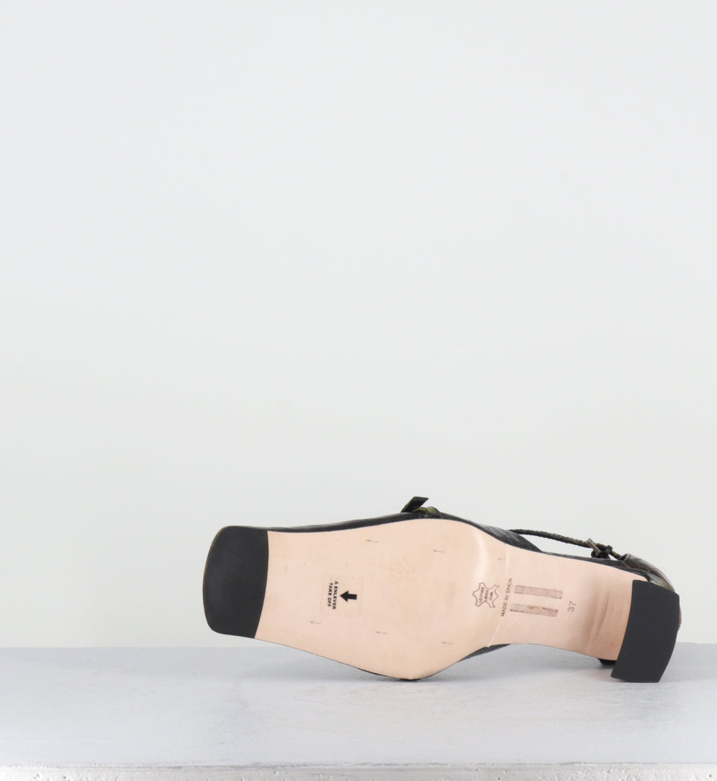 Mary-Jane serpent vert - AGNA KHAKI SNAKE