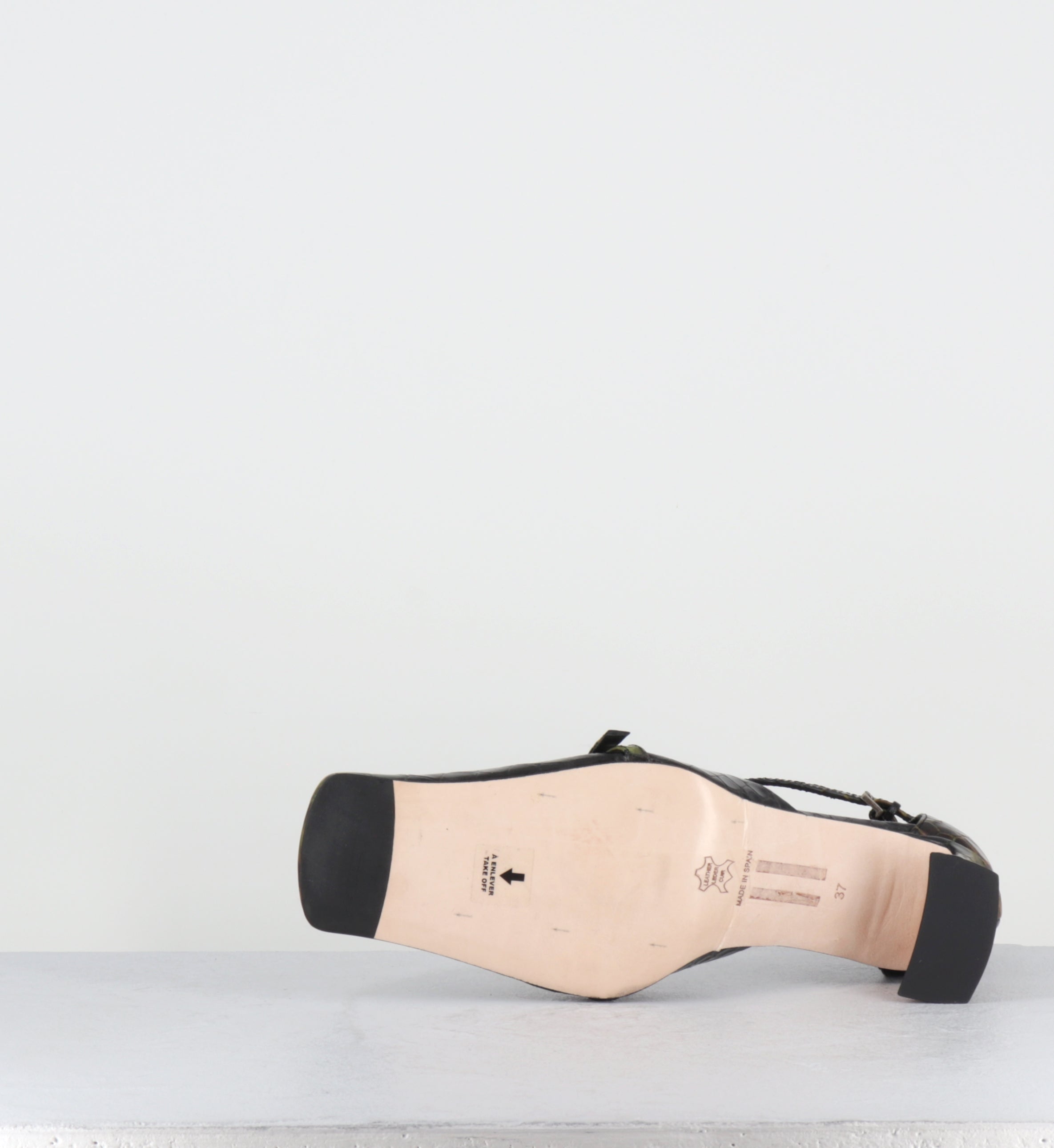 Mary-Jane serpent vert - AGNA KHAKI SNAKE