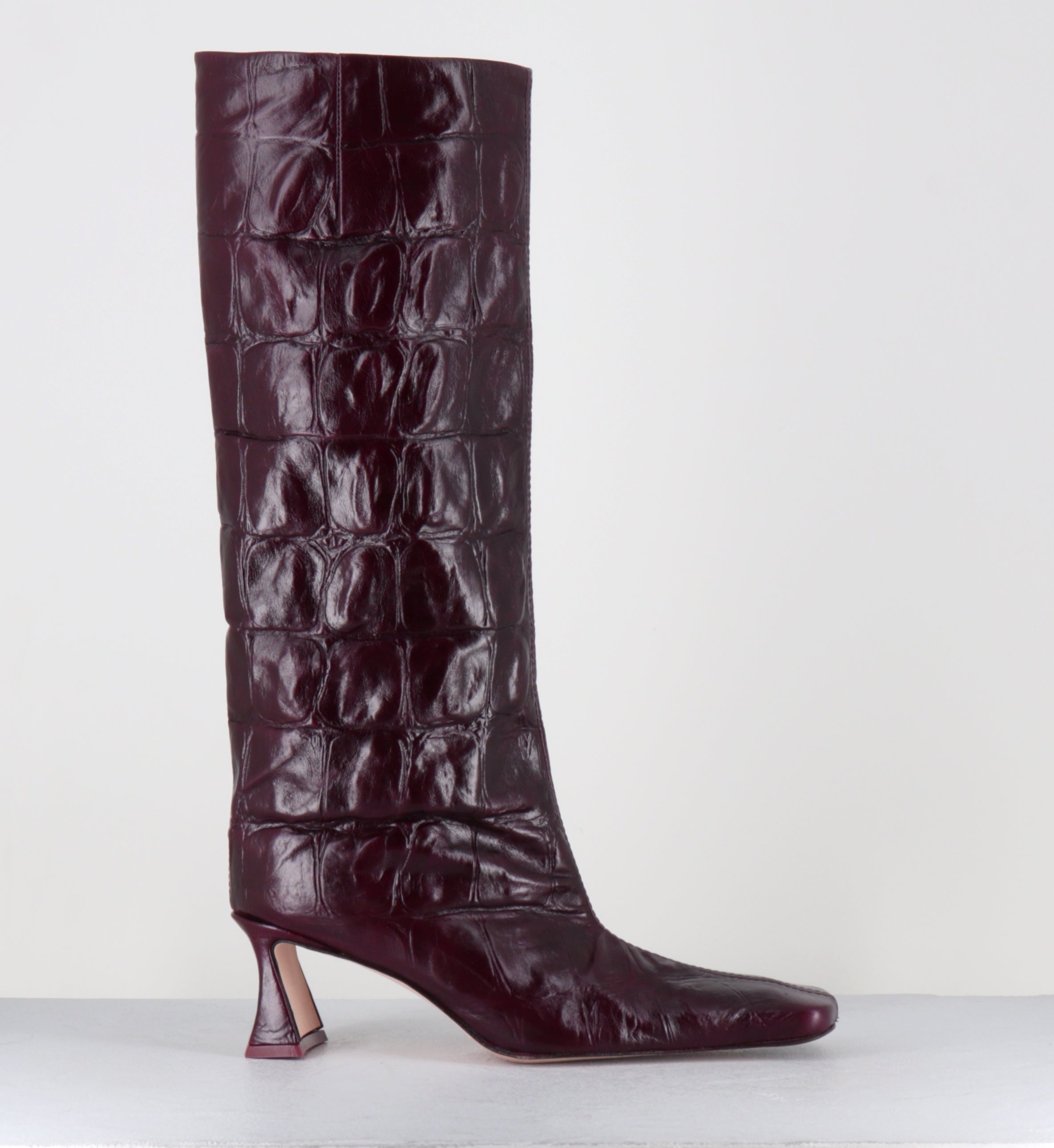 Bottes croco prune - BLUMA CROCO PLUM