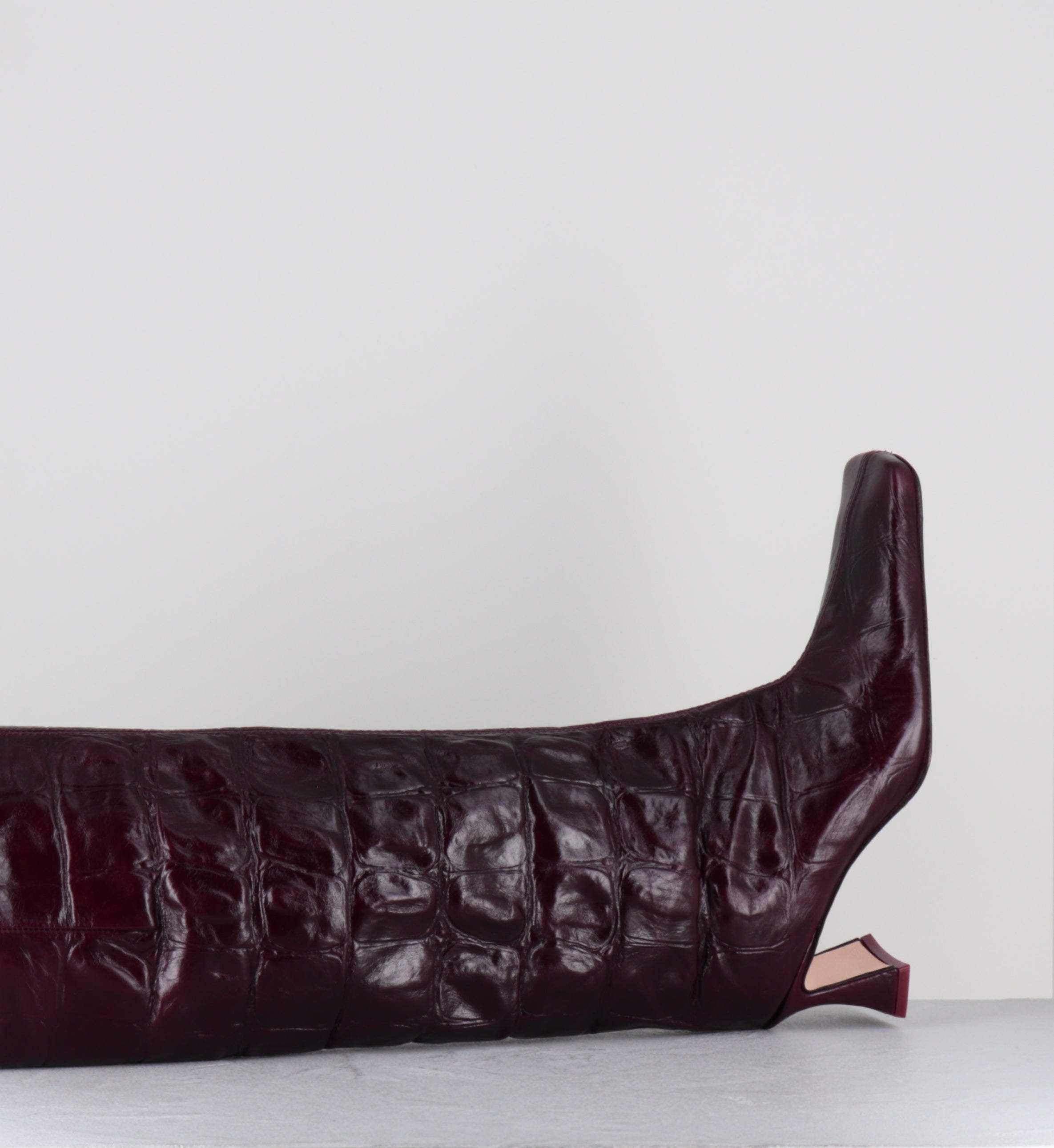 Bottes croco prune - BLUMA CROCO PLUM