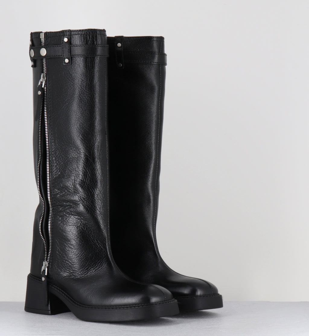 IZOLDA ZIPPER TALL BOOTS