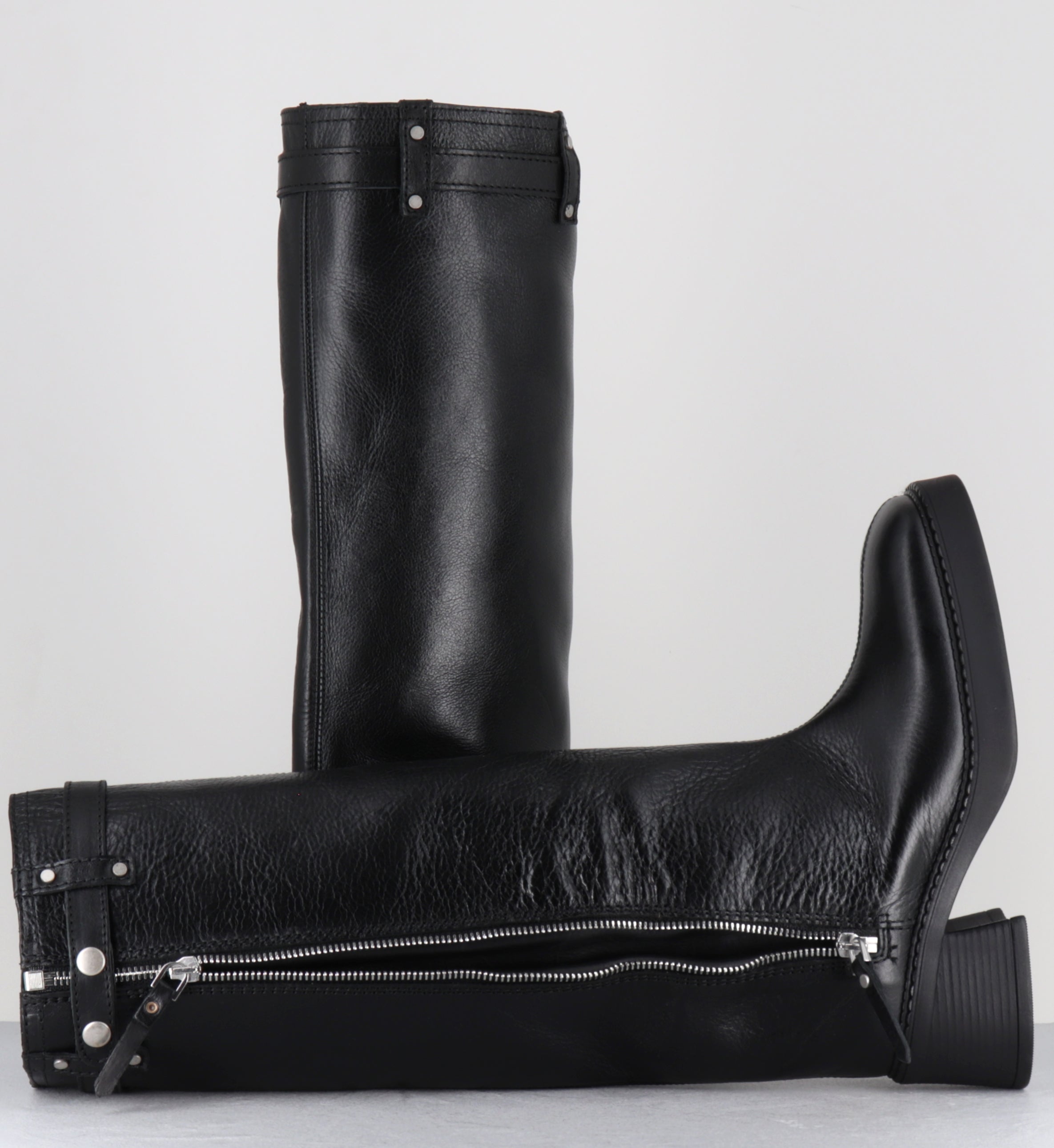 IZOLDA ZIPPER TALL BOOTS