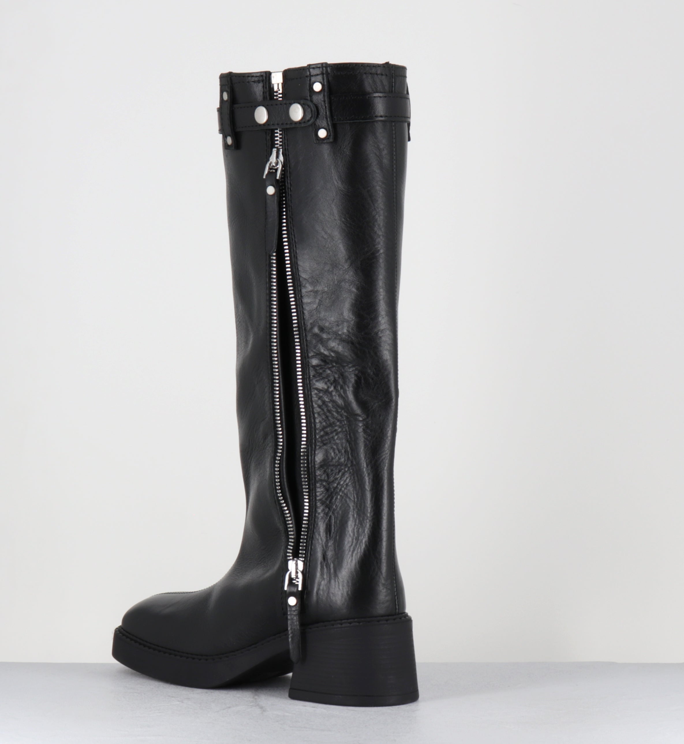 IZOLDA ZIPPER TALL BOOTS