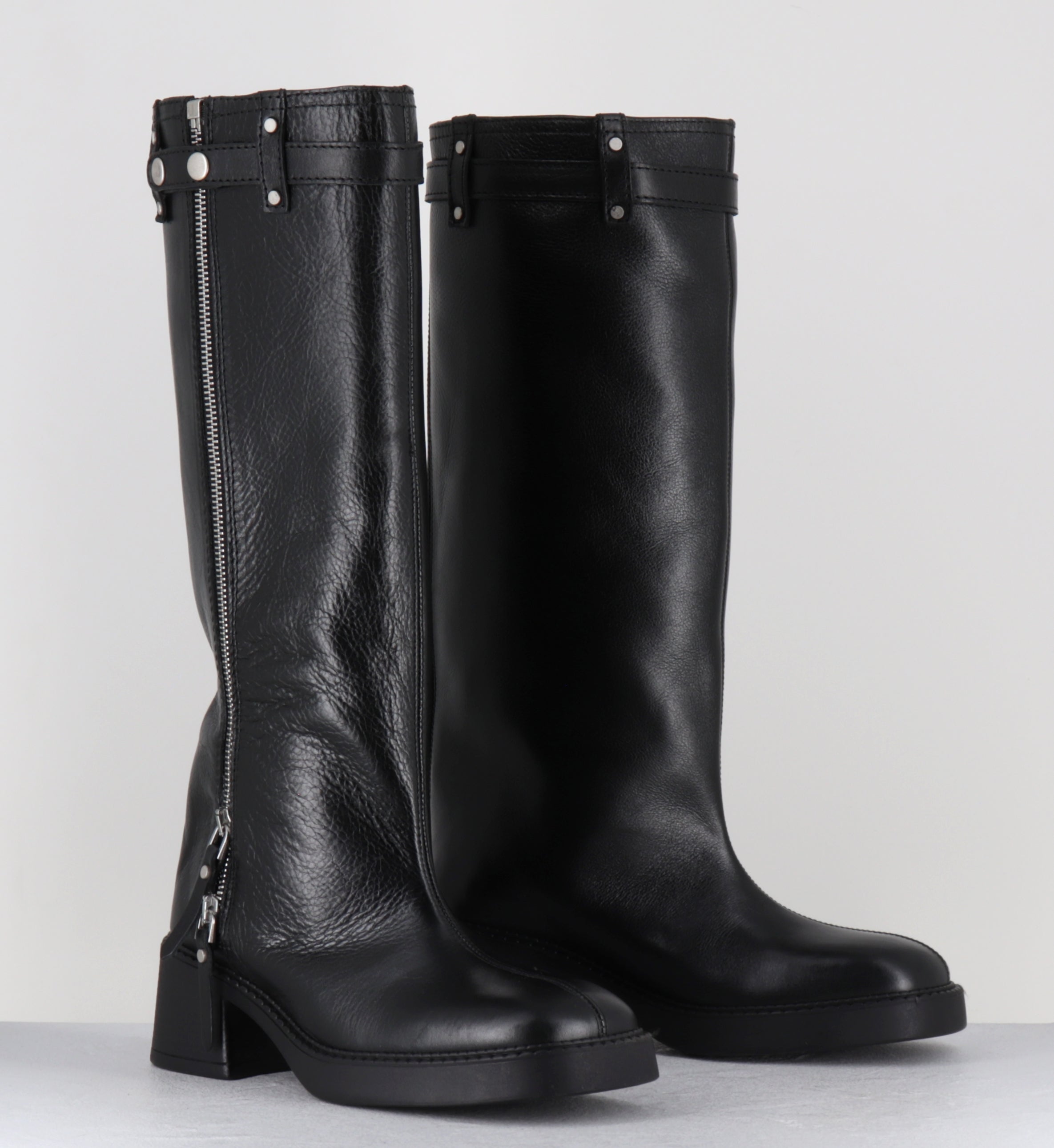 IZOLDA ZIPPER TALL BOOTS