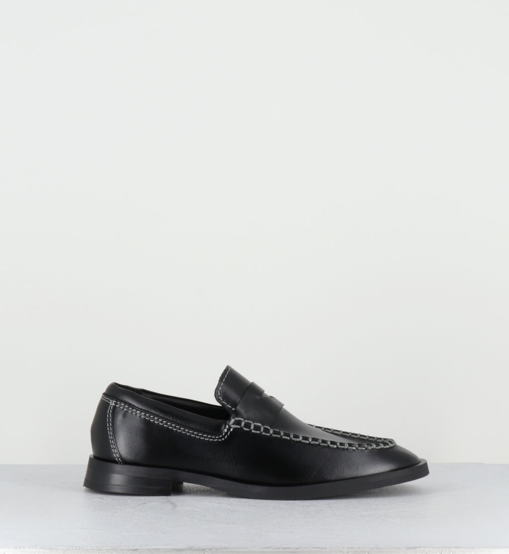 Mocassins en cuir noir - LUCAN BLACK LOAFERS